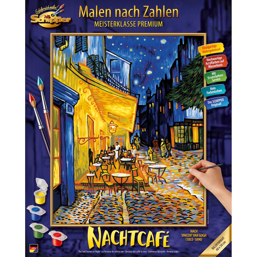 Schipper Malen nach Zahlen »Das Nachtcafé nach Vincent van Gogh (1853 - 1890)«, Meisterklasse Premium