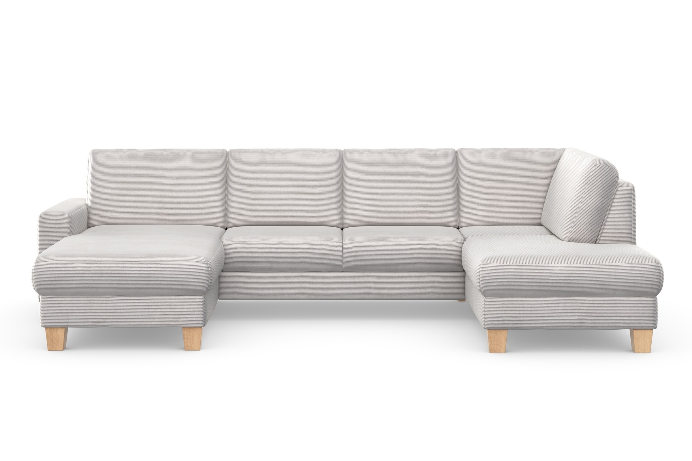 Home affaire Wohnlandschaft »Summer U-Form«, mit oder ohne Bettfunktion und Bettkasten, Cord-Bezug
