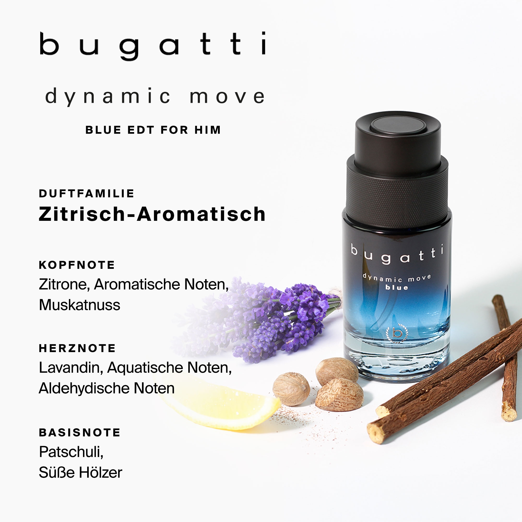 bugatti Duft-Set »BUGATTI DYNAMIC MOVE FOR HIM« Travel & Discovery Set: 1x EDP Intense 15ml,, 4 1x EDT Amber 15ml. 1x EDT Blue 15ml und 1x EDT Black 15ml