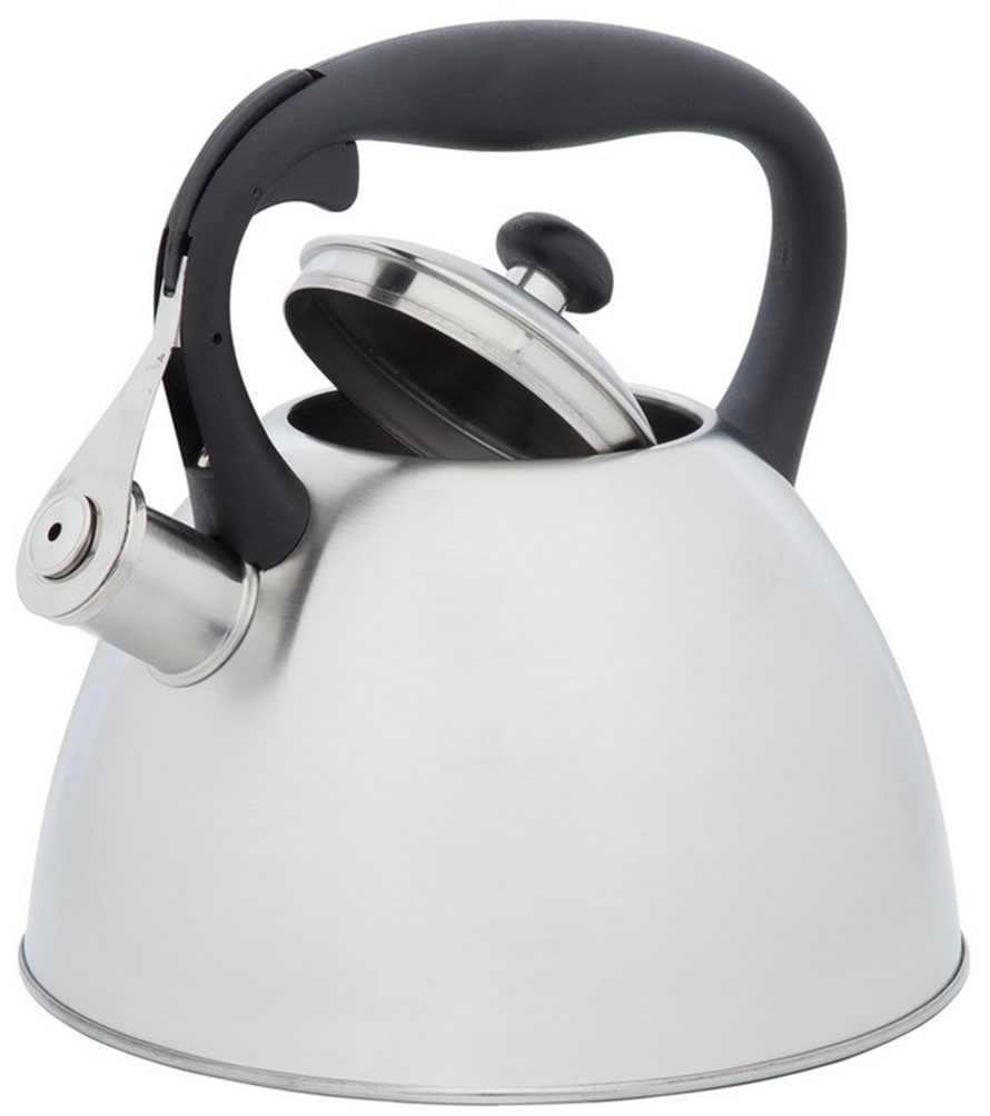 RESTO Kitchenware Wasserkessel »Gemini, Flötenkessel 3 l mit wärmespeicherndem Boden im Geschenkkarton«, Edelstahl, (1 tlg.), mit ergonomischem, wärmeableitenden Bakelit-Griff
