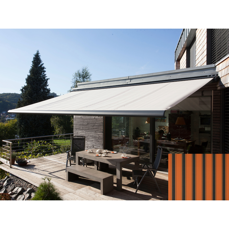 WISMAR Kassettenmarkise »Classic S-Compact« Breite: 250 cm, Ausfall: 200 cm orange-braun