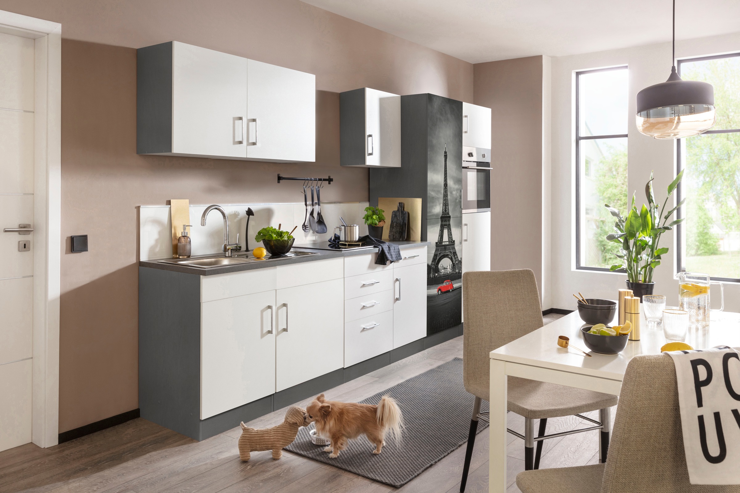KOCHSTATION Küchenzeile »KS-Paris – Küchen mit einzigartigen Fotomotiven au günstig online kaufen