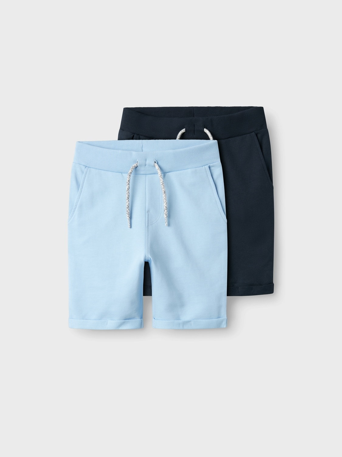 Name It Sweatshorts »NKMVERMO 2P LONG SWE SHORTS UNB F NOOS«, (Packung, 2 tlg.)