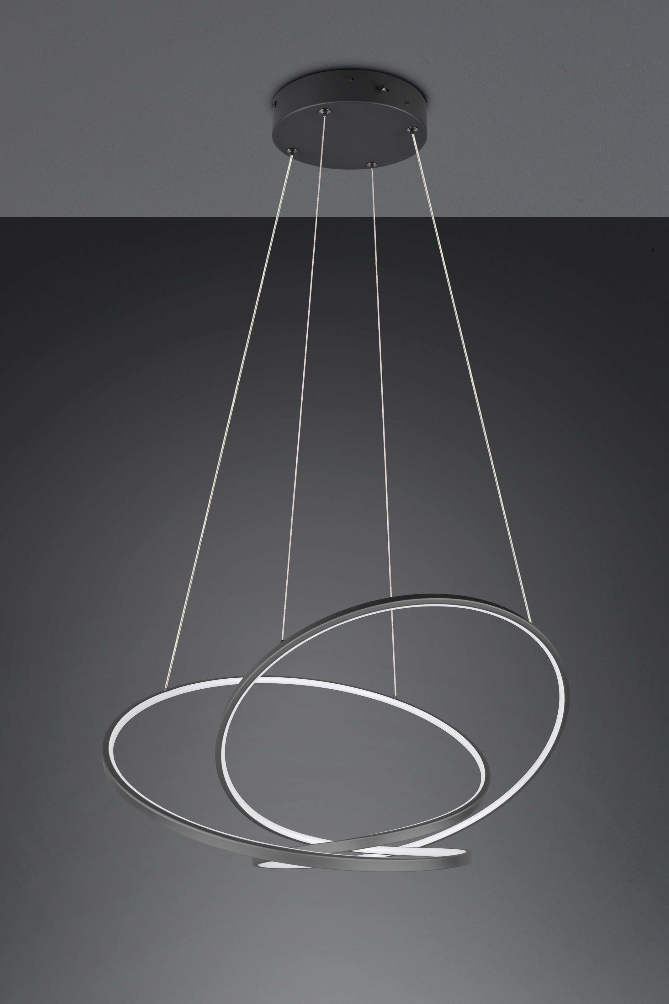 TRIO Leuchten LED Pendelleuchte »DARVIN, LED Hängelampe 52W 6700 Lumen, dimmbar, Lichtfarbe einstellbar«, 1 flammig, Leuchtmittel LED-Board | LED fest integriert, CCT 2300/3000/4000K warmweiß-kaltweiß, höhenverstellbar bis max 150cm