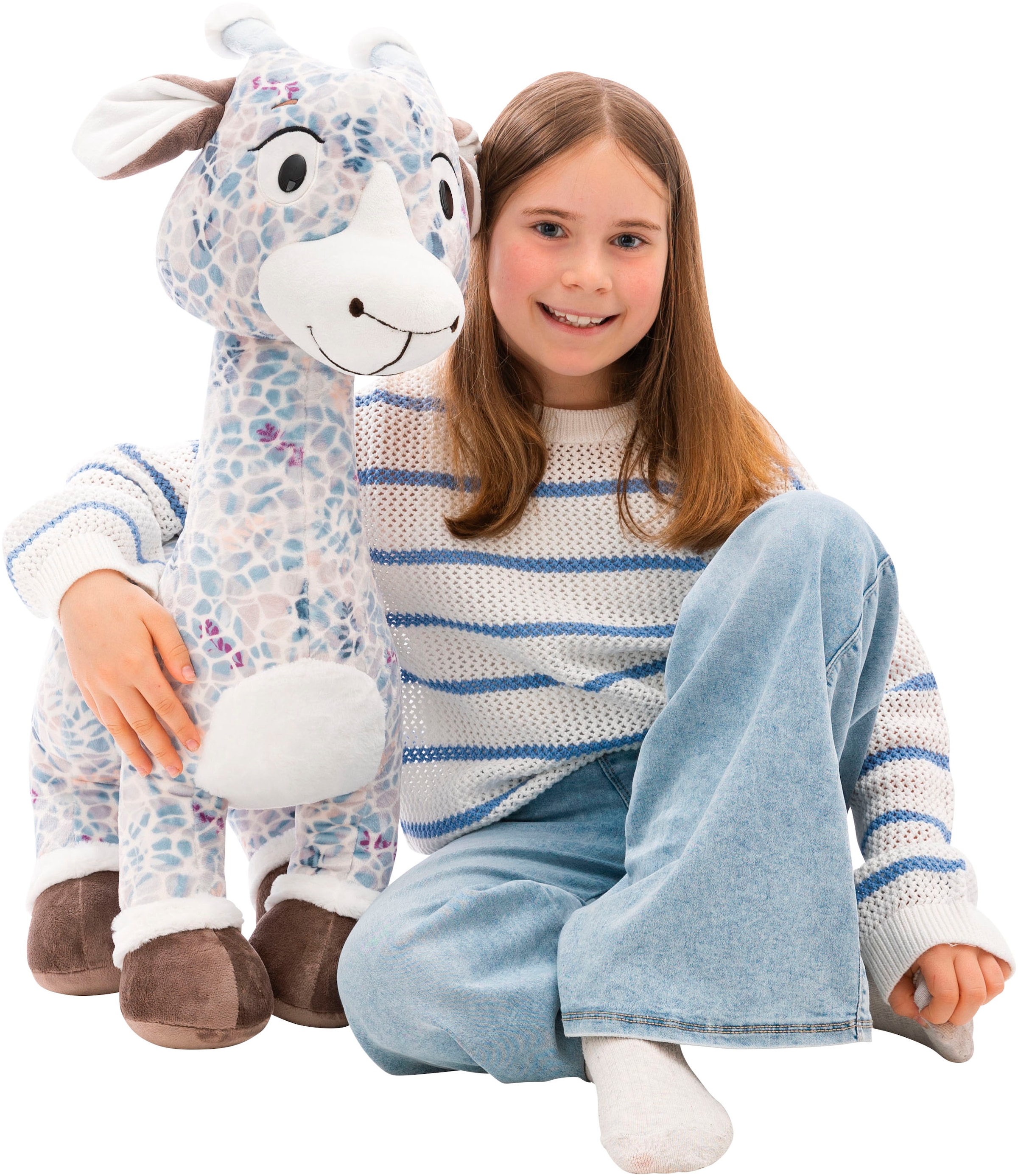 Nici Kuscheltier »Winter, Giraffe Winny Winterfur, 70 cm stehend«, sitzend; enthält recyceltes Material