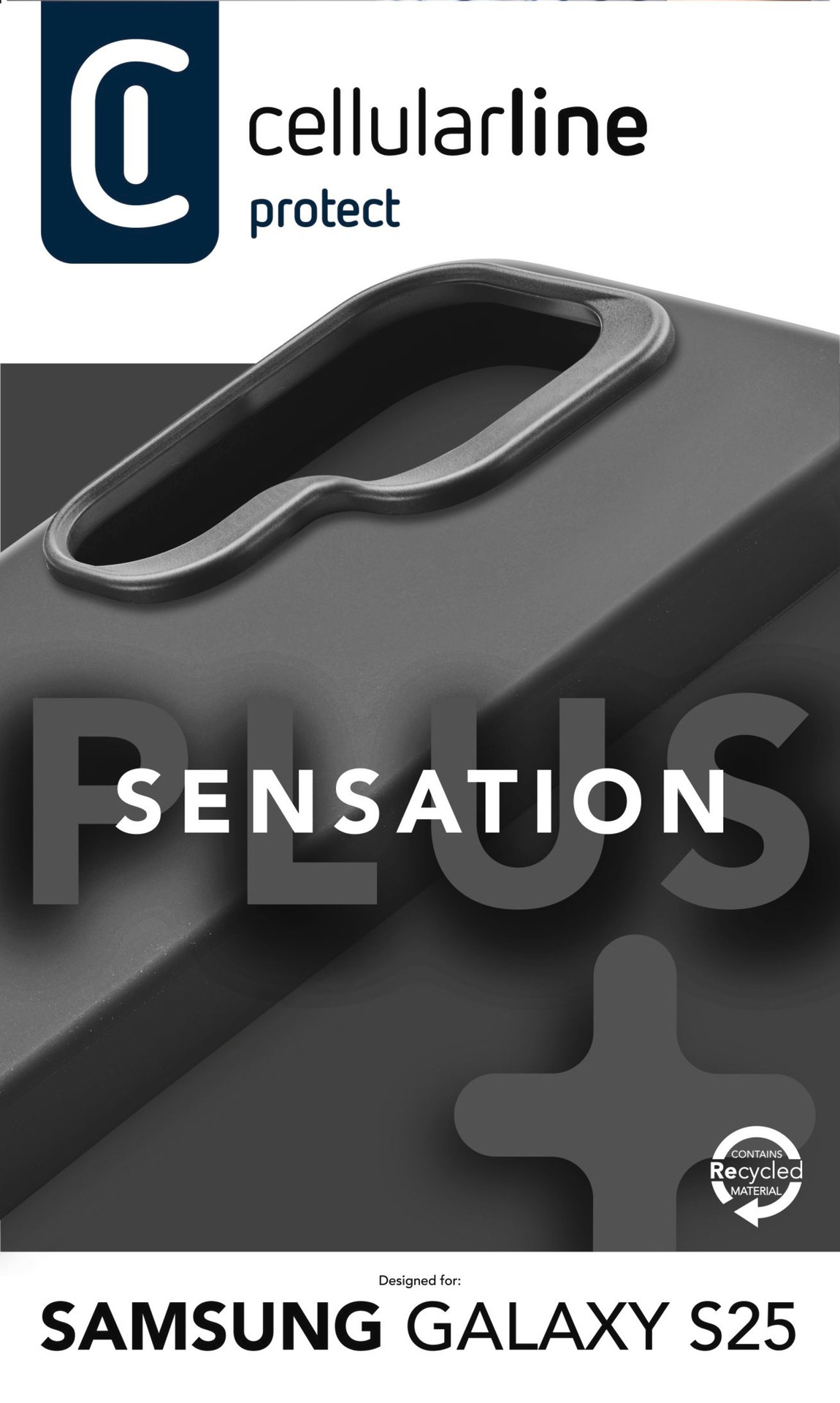 Cellularline Handyhülle »Sensation Case für Samsung Galaxy S25«, Backcover, Schutzhülle, Handyschutzhülle, Case, Schutzcase, stoßfest