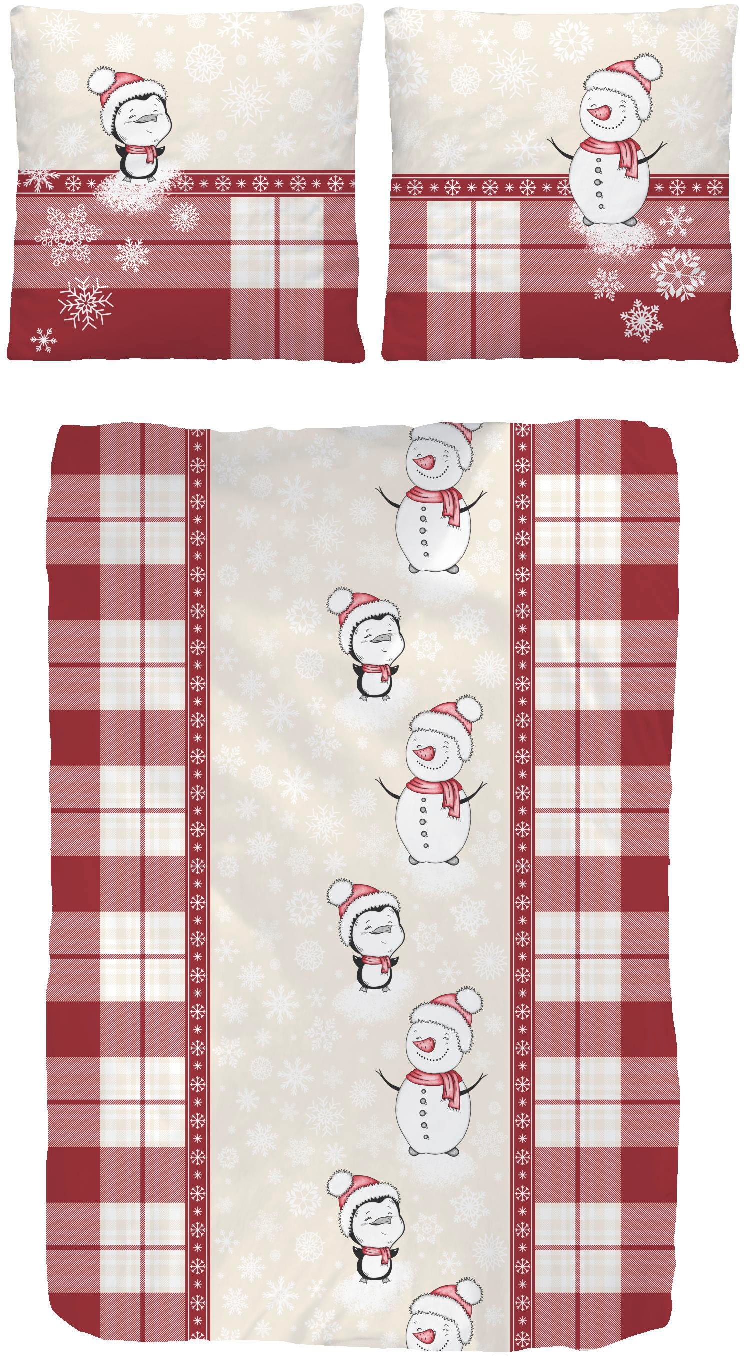 my home Bettwäsche »Snowman im winterlichen Design, aus 100% Baumwolle, Bib günstig online kaufen