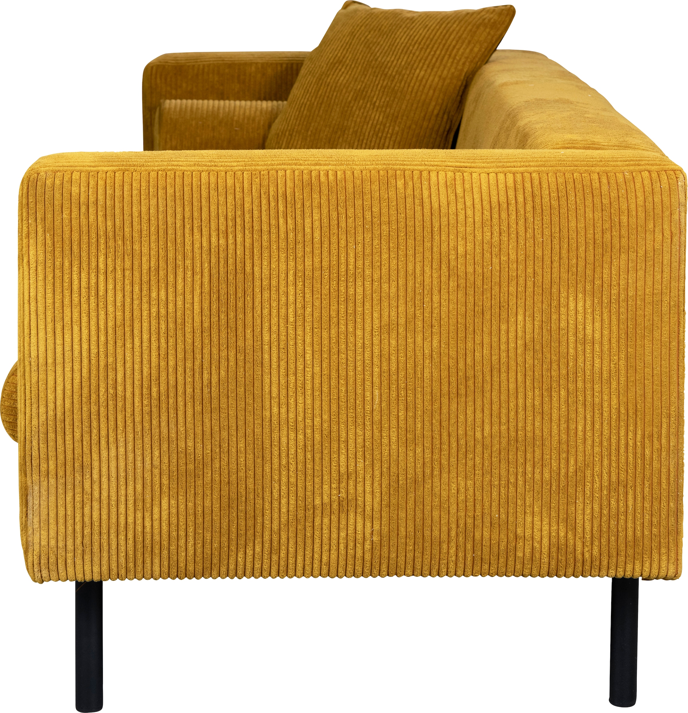 Guido Maria Kretschmer Home&Living 3-Sitzer »Lillibeth Designsofa mit Wellenunterfederung, Maße B/T/H: 218/74/83 cm«, Zierkissen als Wendekissen, Bezug Samtoptik oder Cord