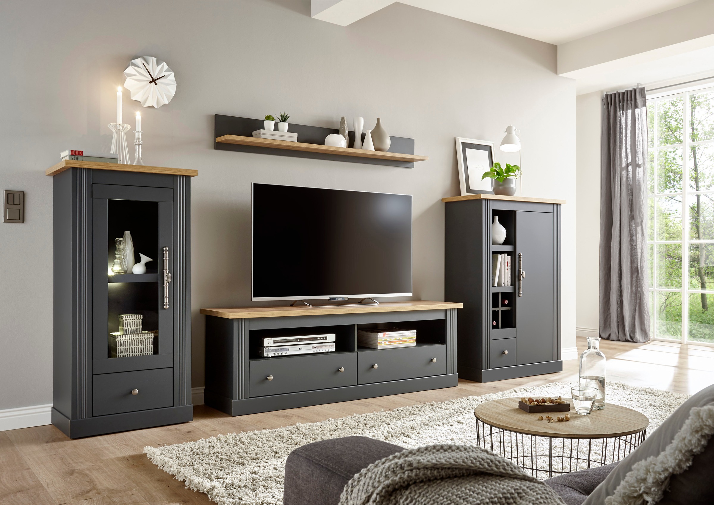 Home affaire Wohnwand »Westminster BESTSELLER!« Set, Vitrine, Lowboard, Kom günstig online kaufen