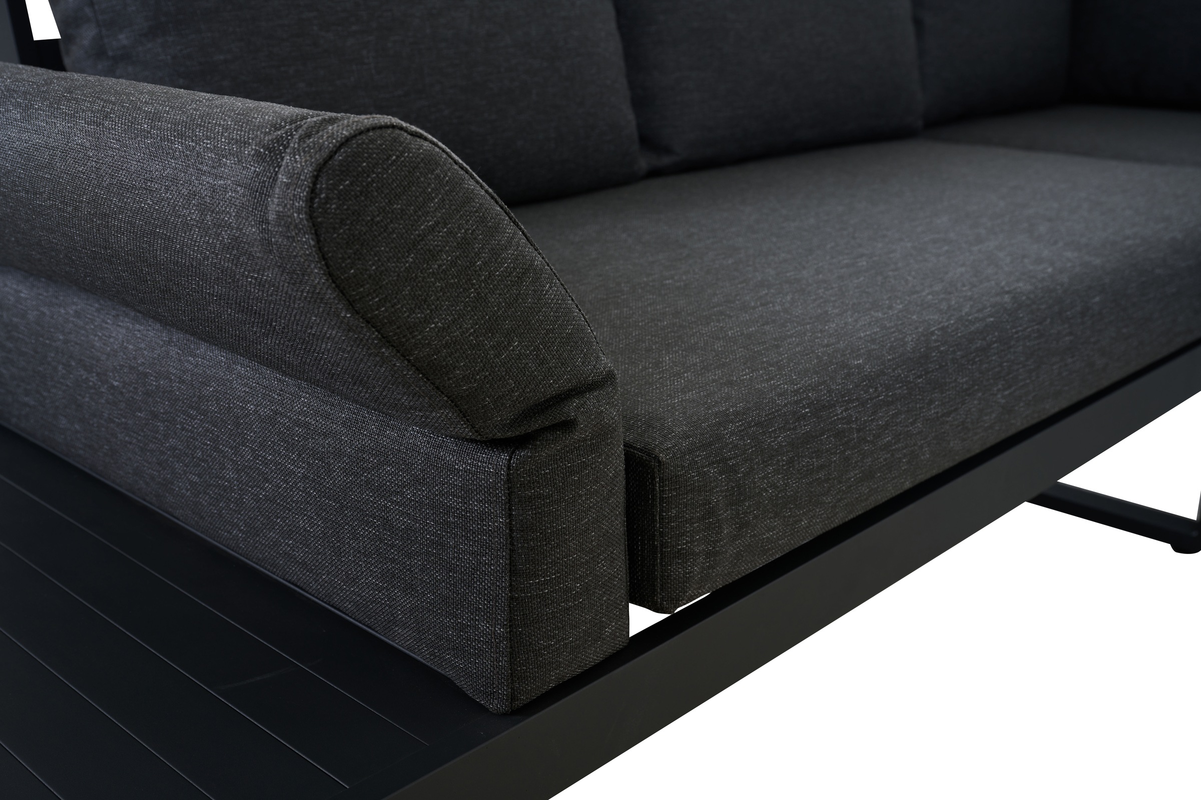 Siena Garden Loungeset »WESTON« Set, 3 tlg. aus Aluminium, inkl. Sitz- und Rückenkissen in mix anthrazit