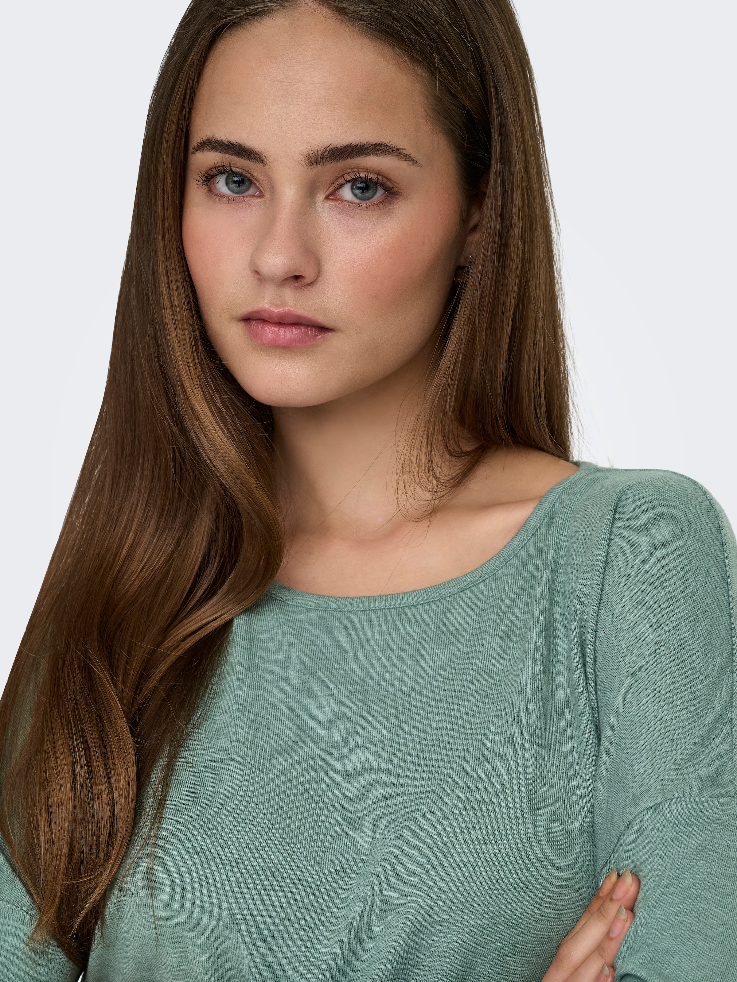 ONLY 3/4-Arm-Shirt »ONLGLAMOUR 3/4 TOP JRS NOOS« Materialmix, loose fit