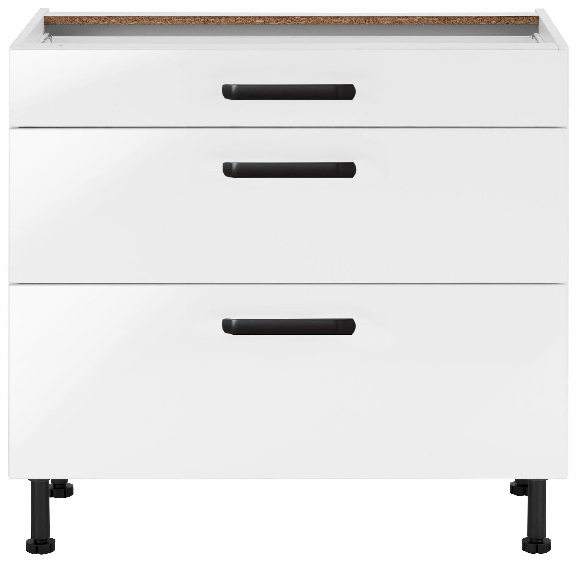 wiho Küchen Unterschrank »Simi«, Soft-Close-Funktion in Schubkästen und Auszügen, verstellbare Füße