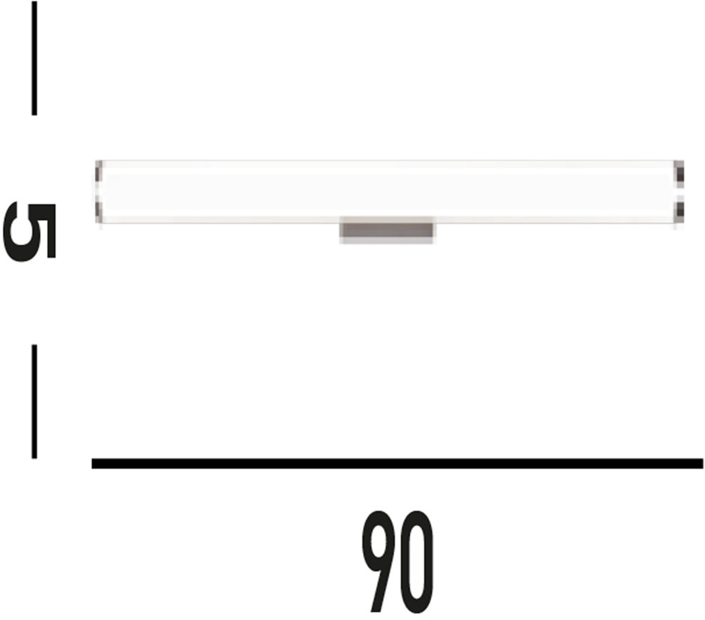 Searchlight Wandleuchte »Veritas Bathroom Wall or Ceiling - Chrome & Opal Polycarb« LED-Modul 1 Stk. Warmweiß