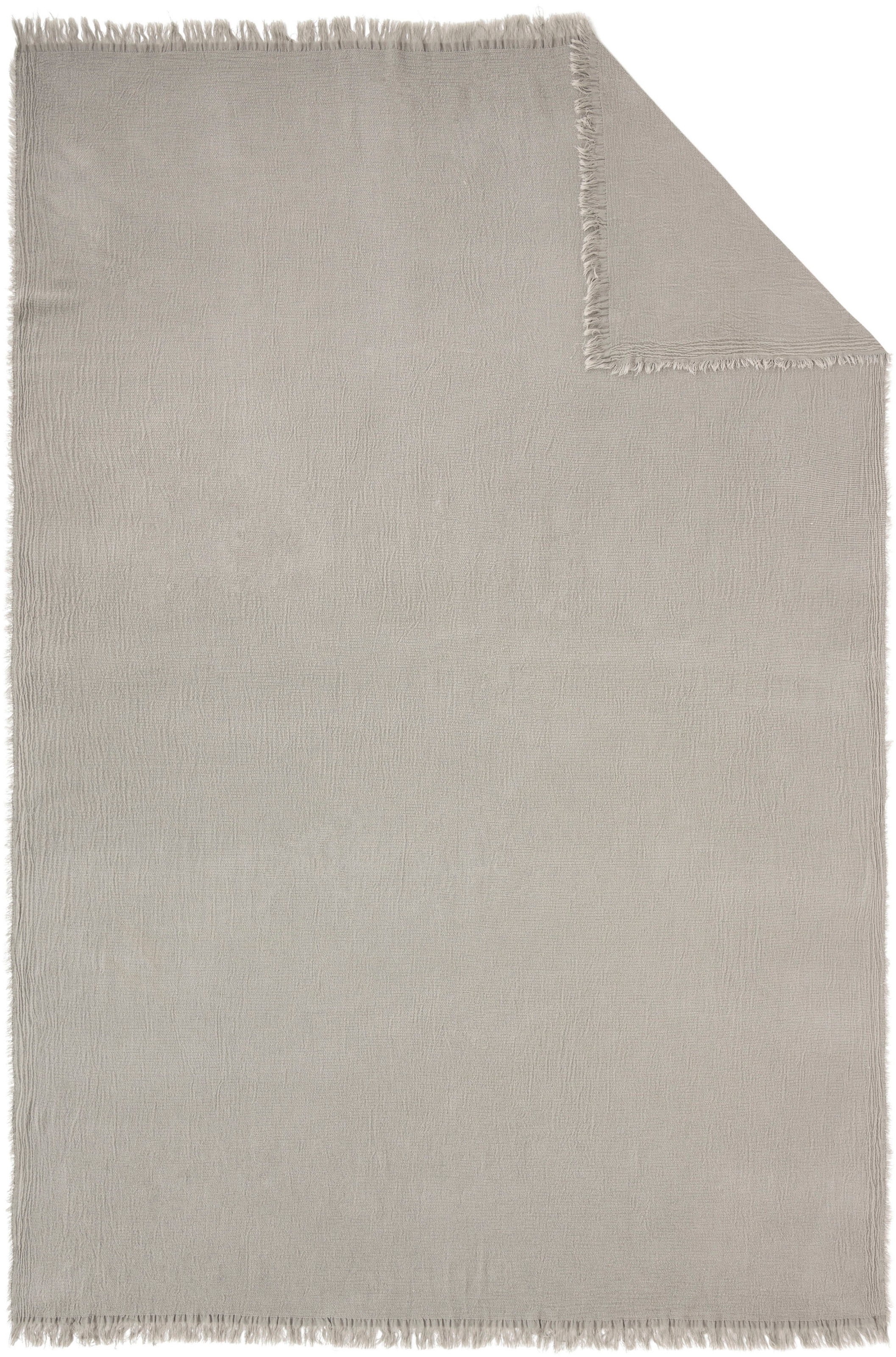 s.Oliver Wohndecke »Chenille Decke mit Fransen s.Oliver«, im modernen Leinenlook