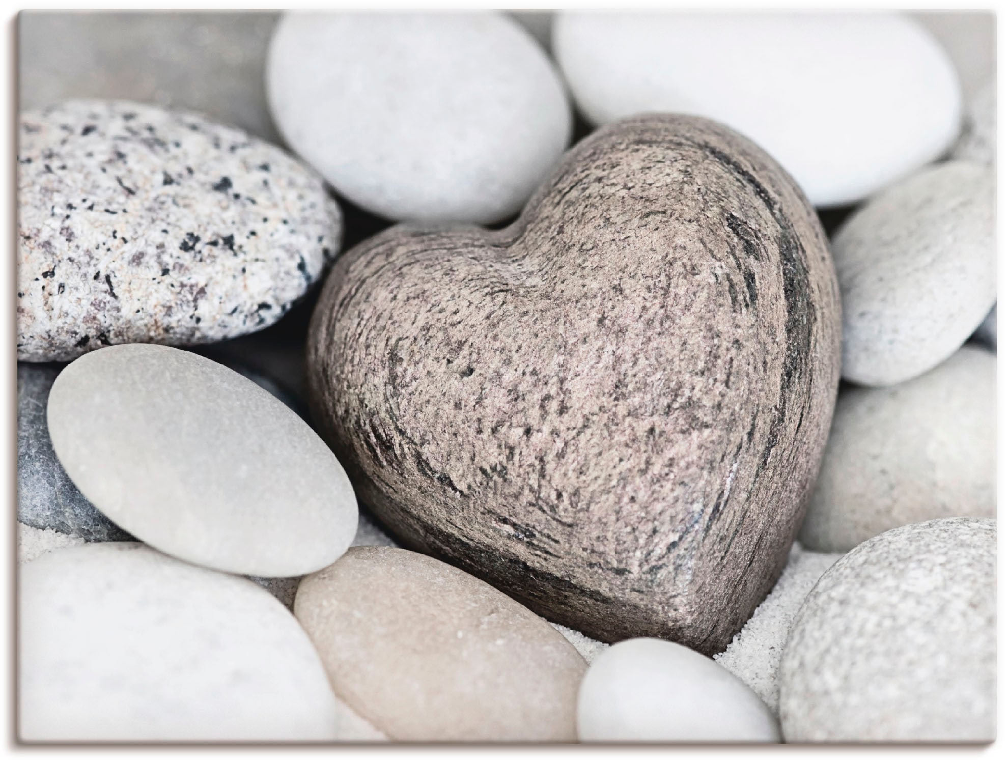 Artland Wandbild »Steinherz« Zen 1 Stk. tlg. als Leinwandbild, Poster, Wand günstig online kaufen