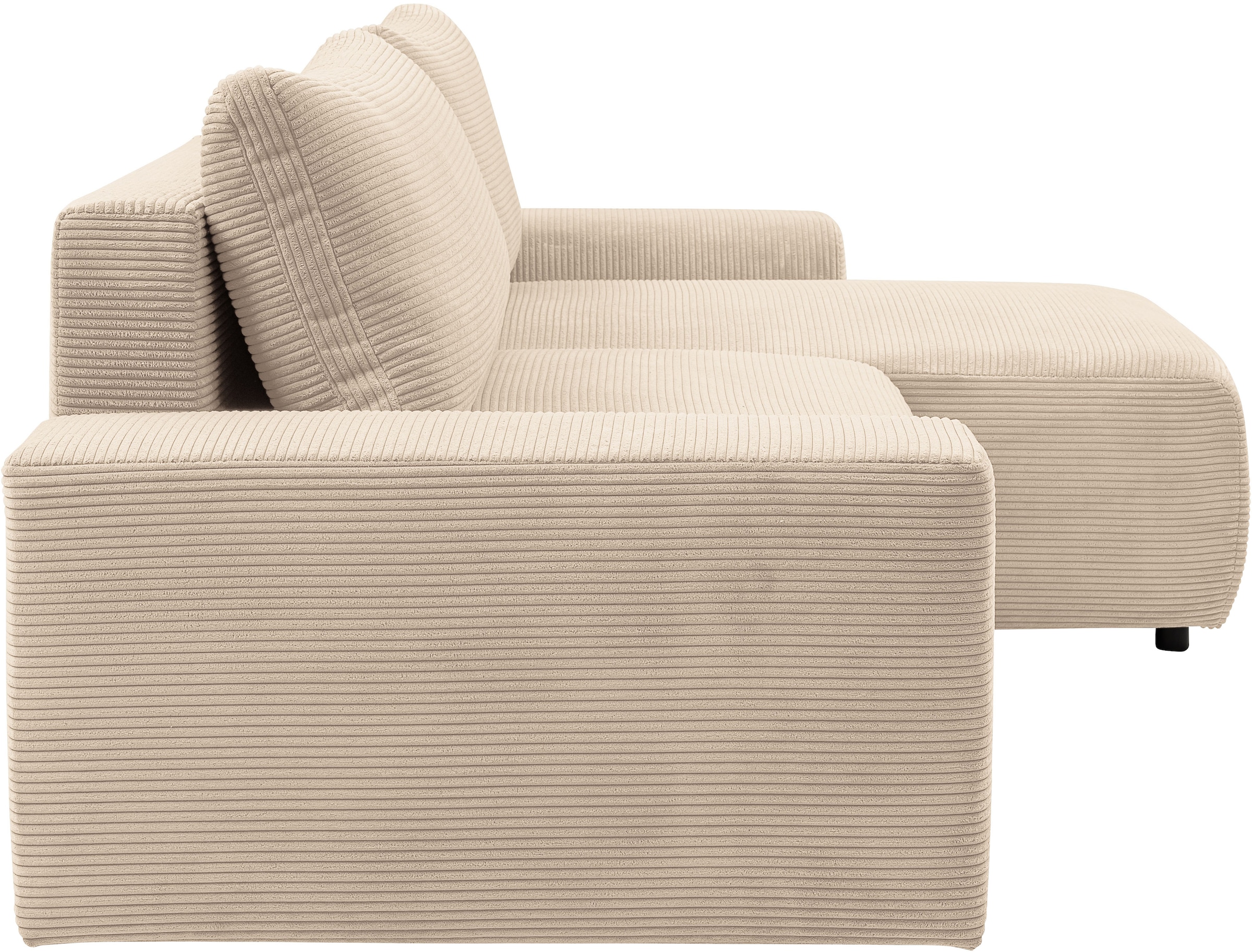WERK2 Ecksofa »Amsterdam mit Bett & Bettkasten, viel Platz, bequem, Breite 300cm« Cord, L-Form, XXL, Schlaffunktion, Bettkasten