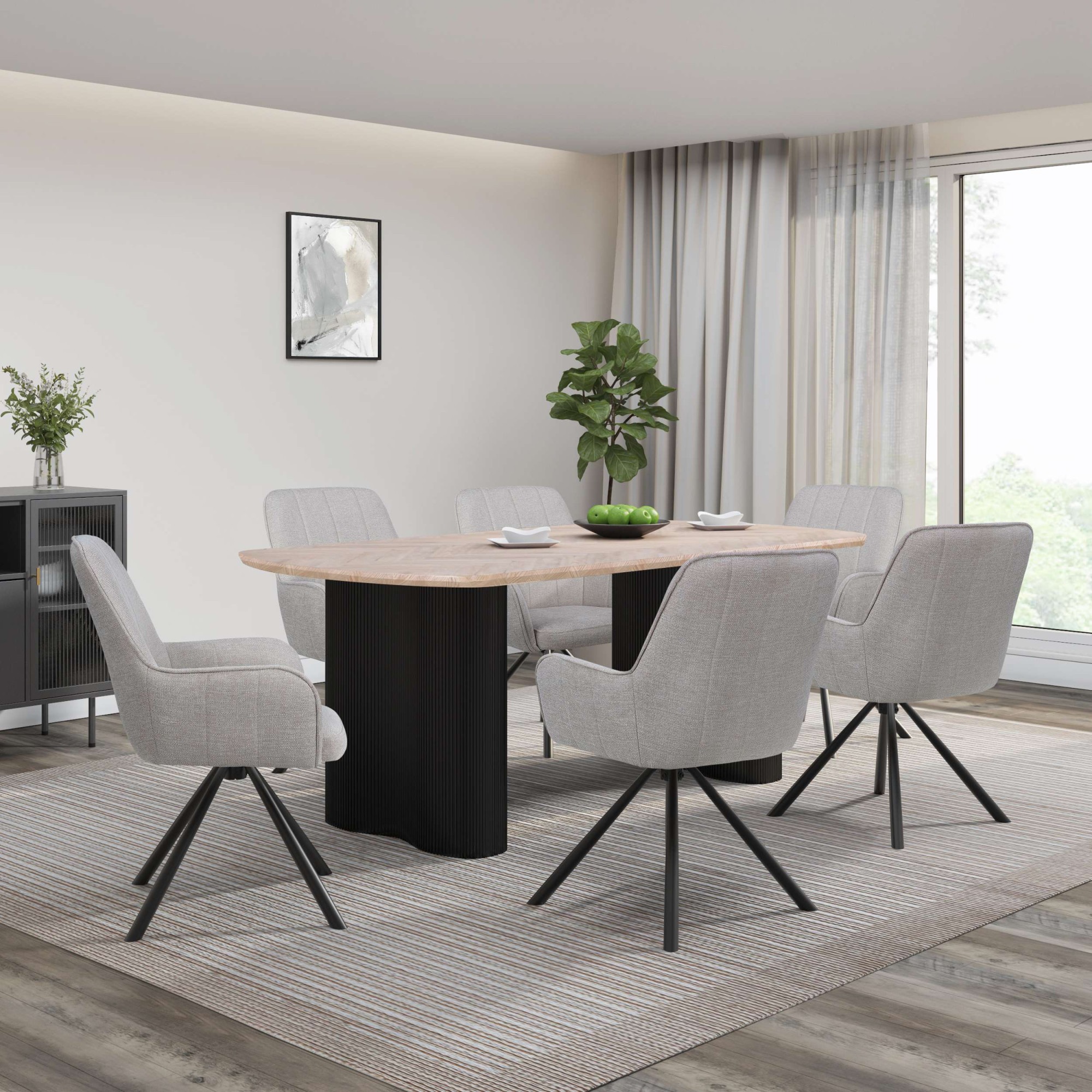 OTTO home Esszimmerstuhl »Flaurent« () 2 Stk.gepolsterte Rückenlehne, Armlehne und Sitzfläche, Sitzhöhe 50 cm