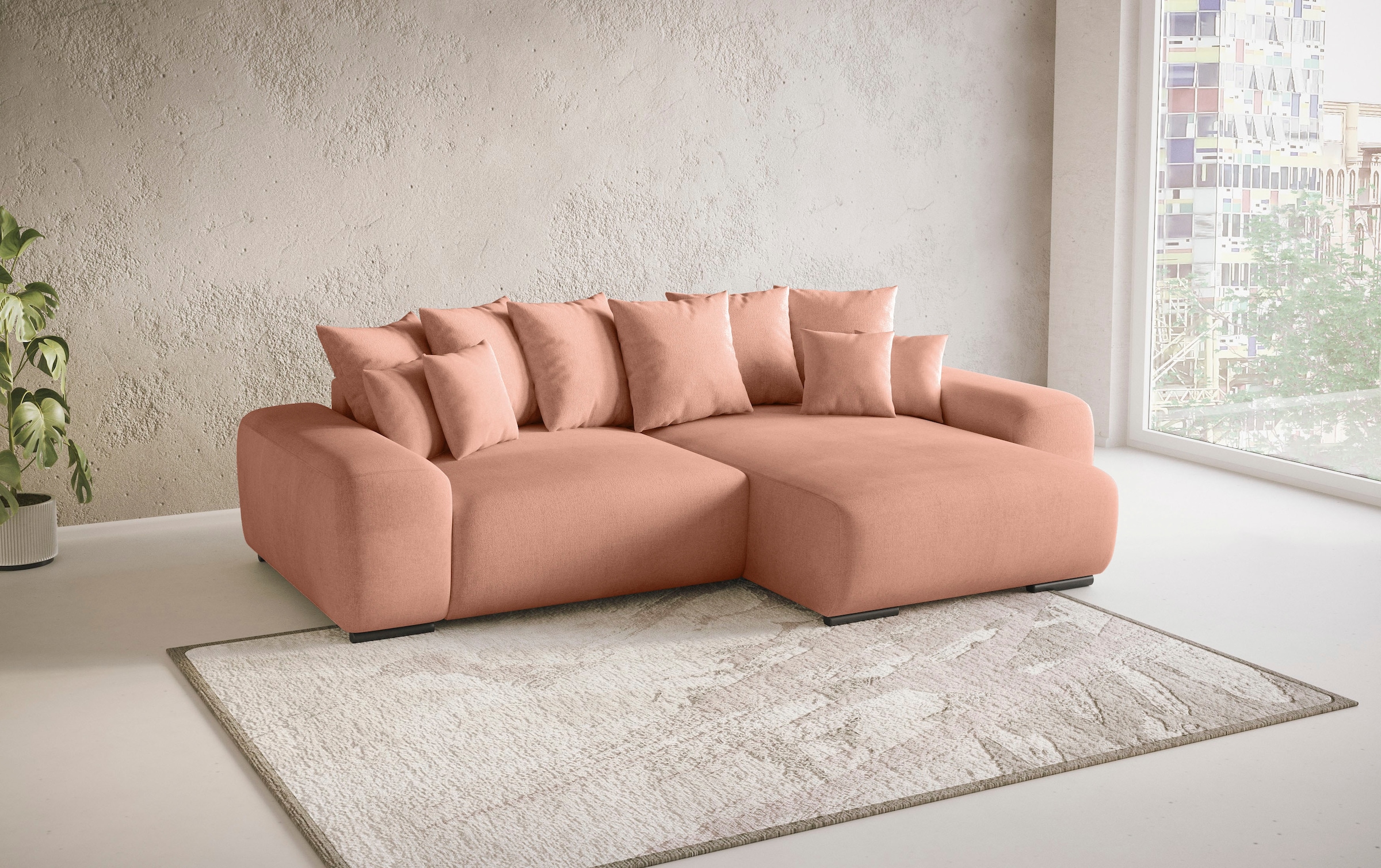 Mr. Couch Ecksofa »Sundance L-Form«, Dauerschläfer mit EasyBett-Schlaffunktion, Bettkasten