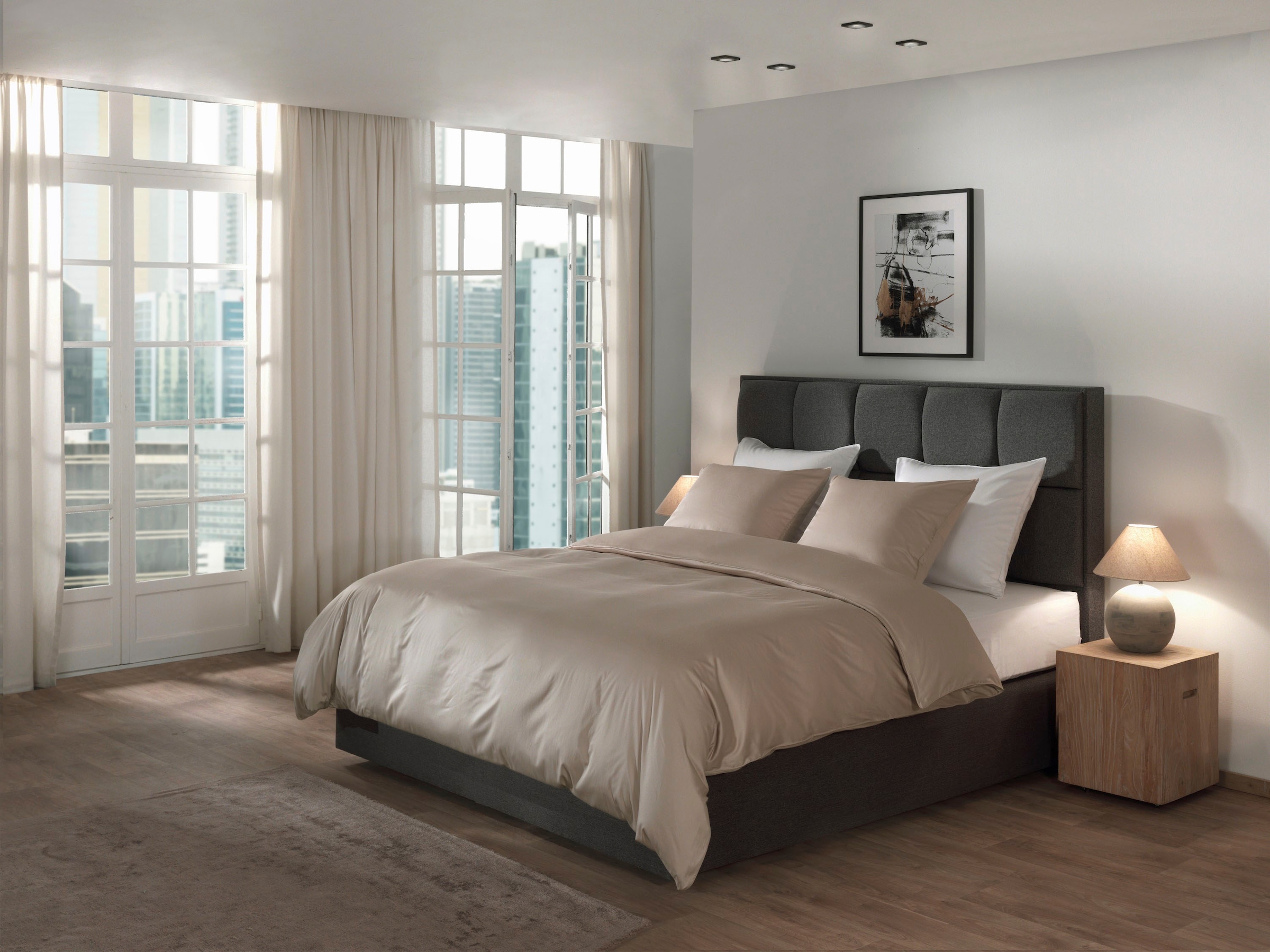 YELLOW Bettwäsche »Suite-Dubai«, Uni Design, 100% Baumwolle ab 135x200 cm.