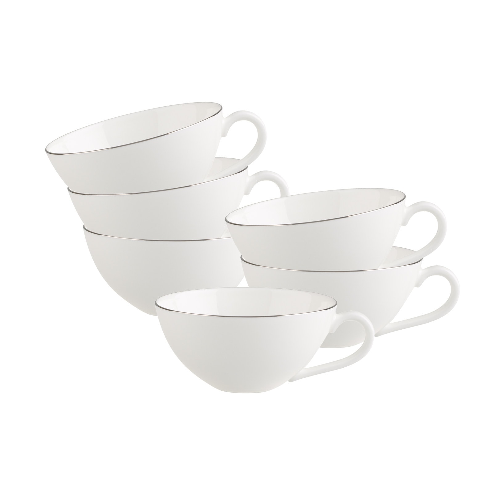 Villeroy & Boch Tasse »Teetassen Anmut Platinum No.1 140 ml 6er Set weiß« günstig online kaufen