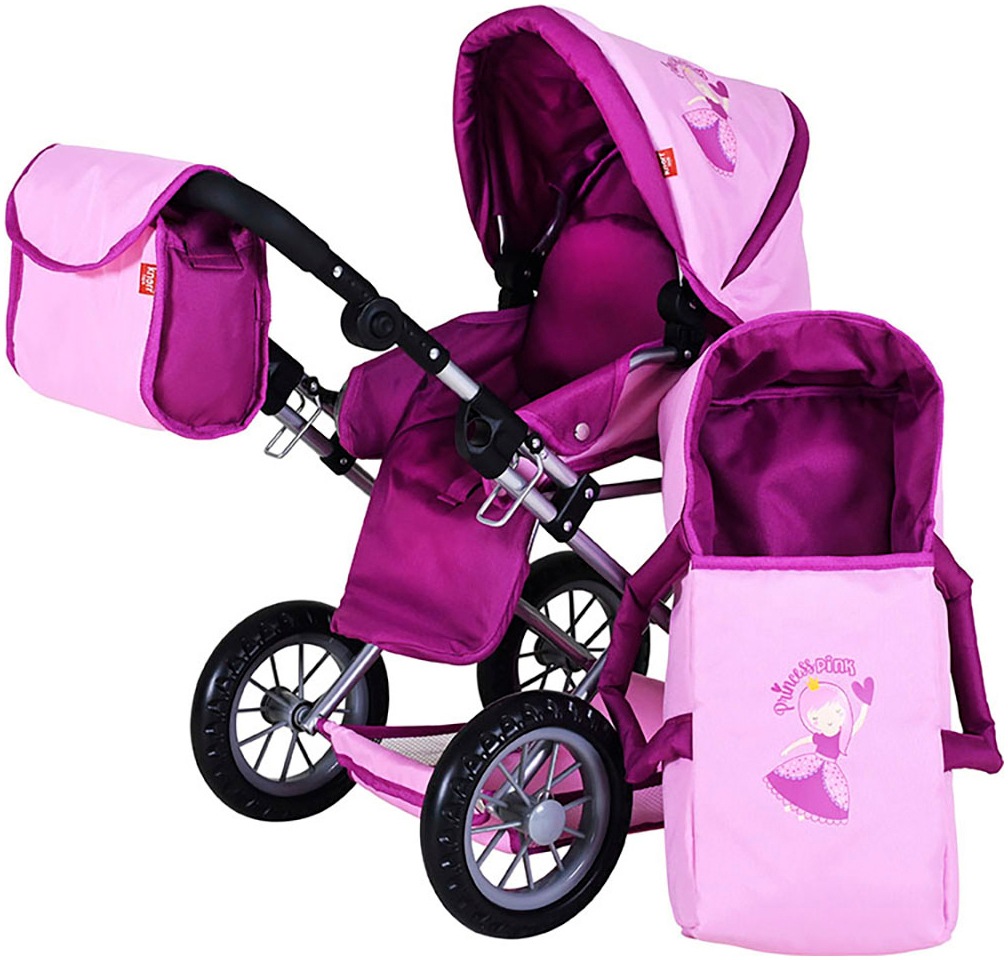 Knorrtoys® Kombi-Puppenwagen »Ruby - princess pink«, mit Wickeltasche