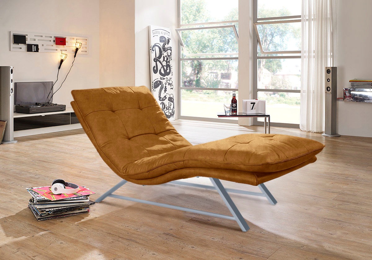 W.SCHILLIG Relaxliege »daily dreams«, in Waffelkissen-Optik, wahlweise mit Motor, Kufengestell, in 2 Breiten