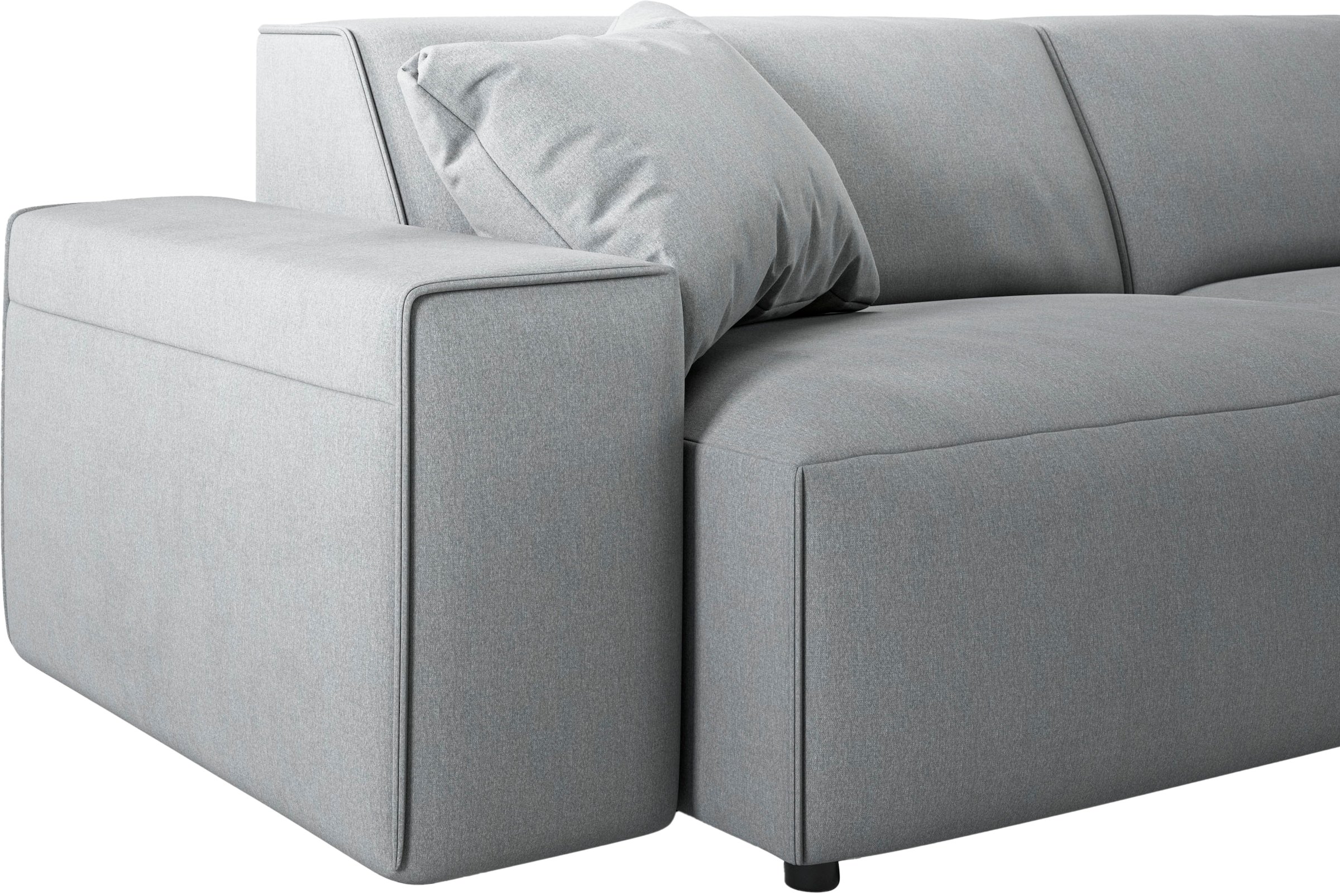 andas Ecksofa »Glimminge auch in Breitcord, Feincord, Bouclé + Easy care-Bezug«, L-Form, Breite 294, Zierkissen