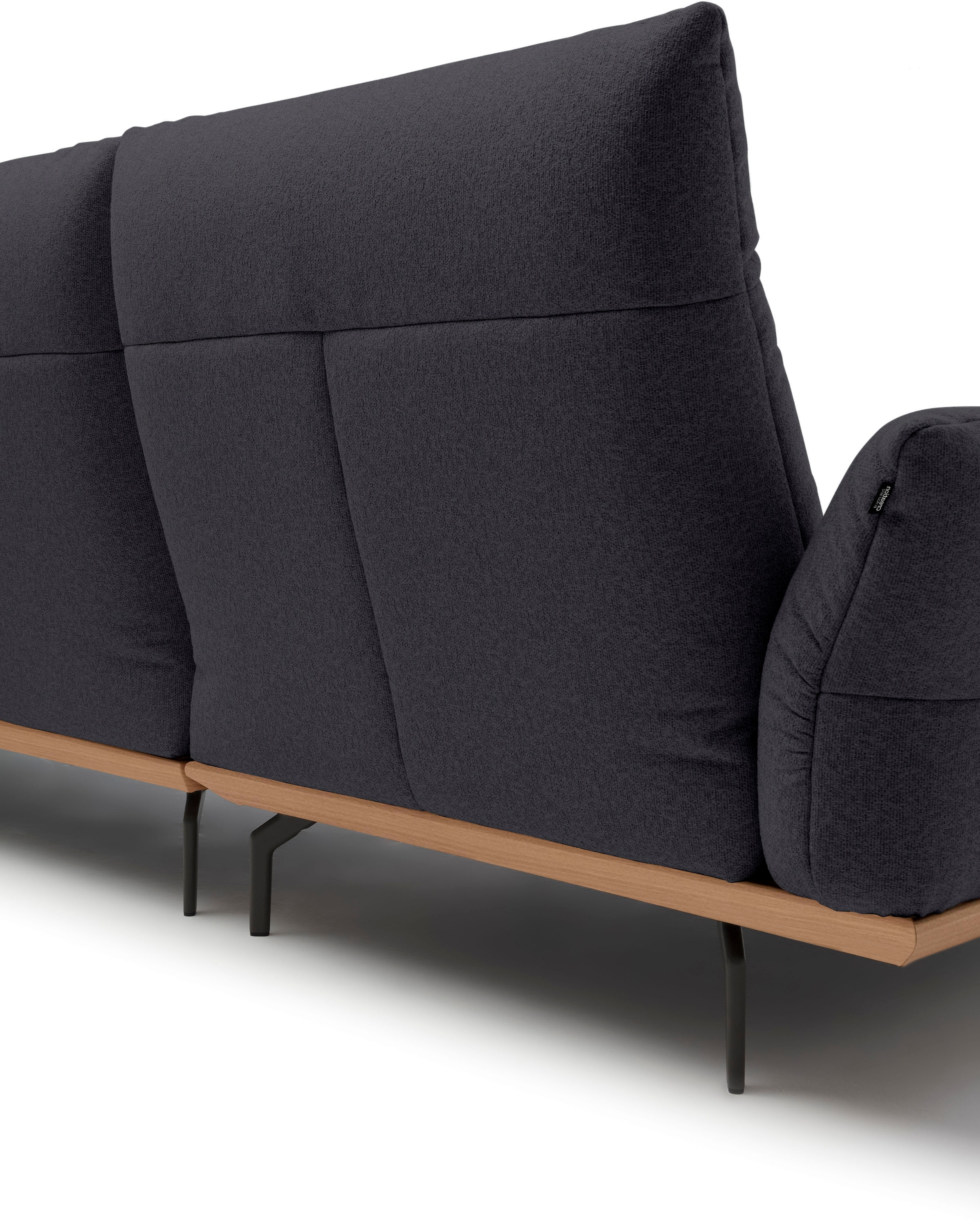 Creation BY ROLF BENZ Ecksofa »CR.460«, Sockel in Eiche, Winkelfüße in Umbragrau, Breite 318 cm