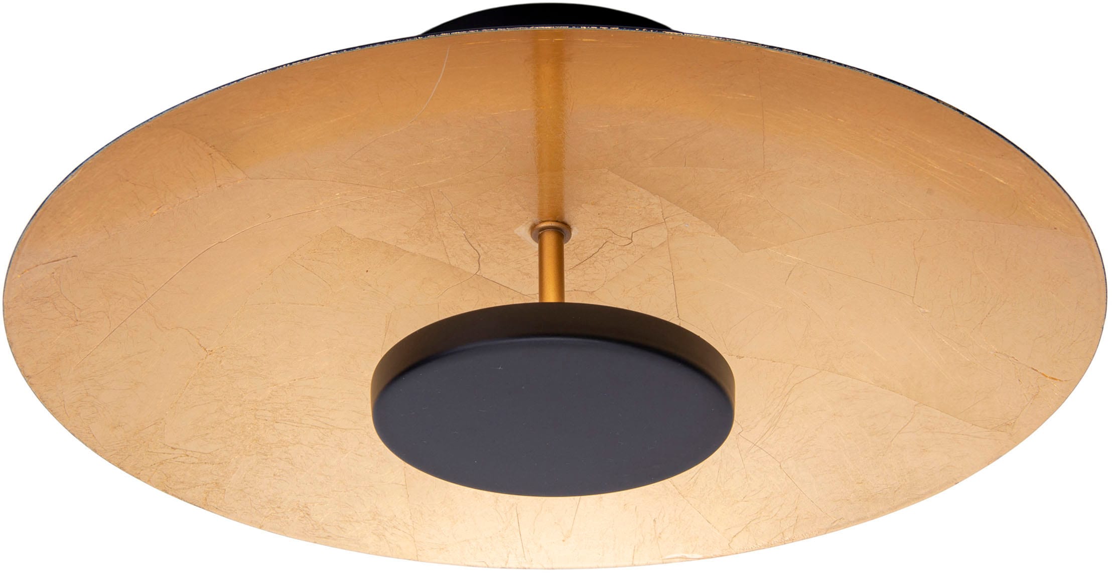 näve LED Deckenleuchte »Firenze« LED-Modul 1 Stk. Schirm gewölbt in schwarz/goldschimmernd, warmweißes Licht, D: 30cm