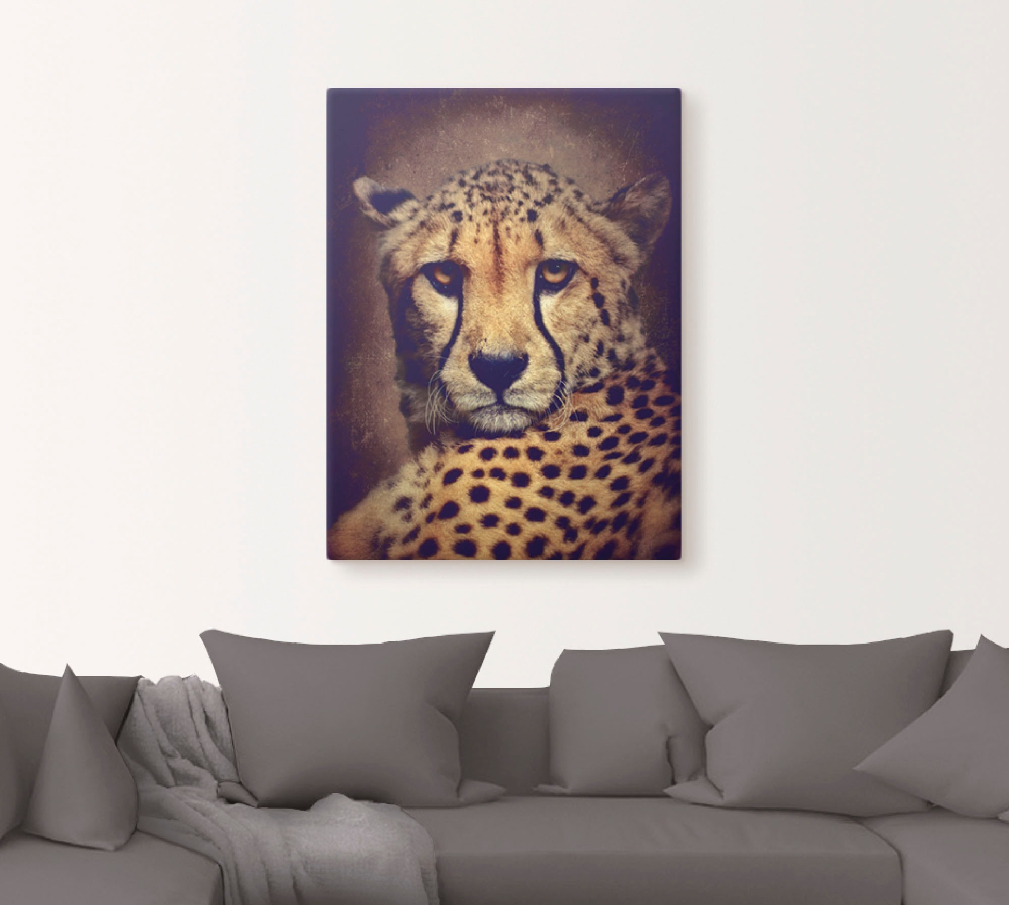 Artland Wandbild »Gepard« Wildtiere 1 Stk. tlg. als Leinwandbild, Wandaufkl günstig online kaufen