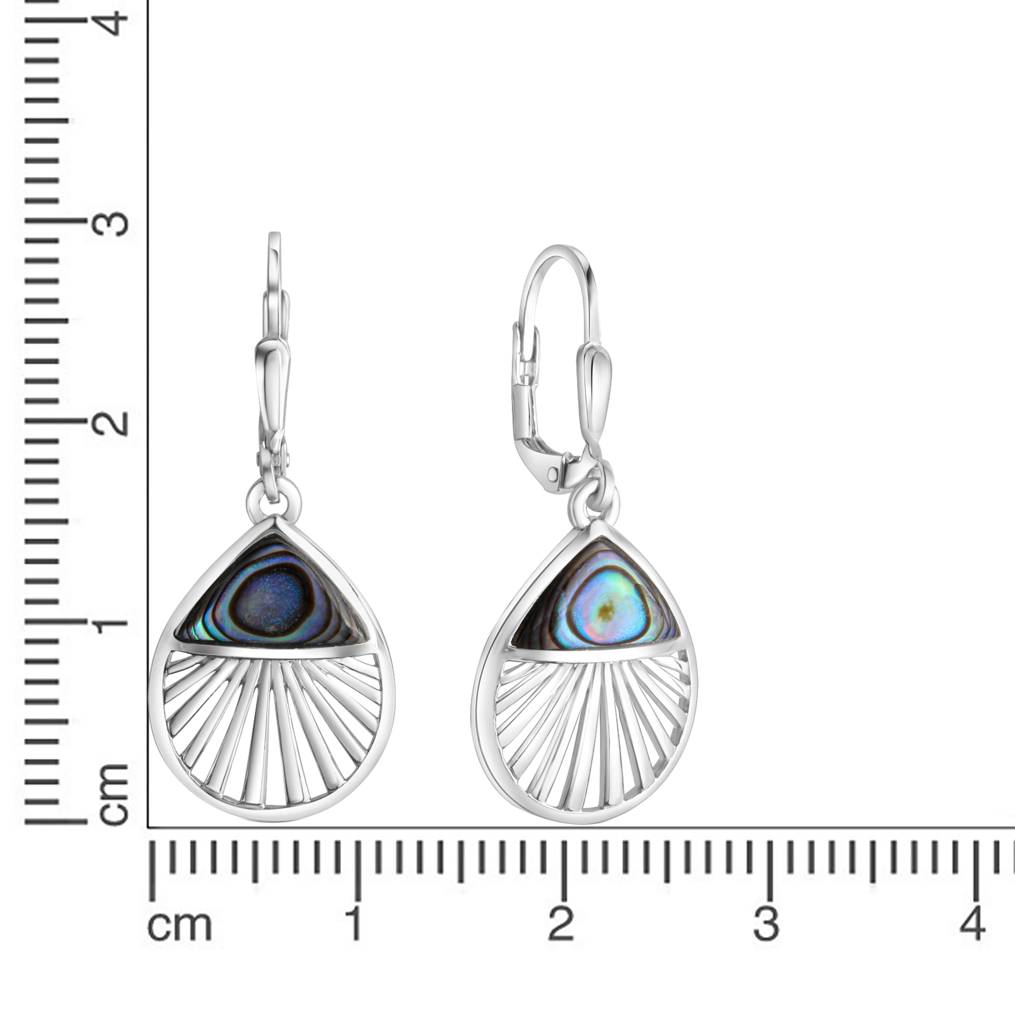 Vivance Paar Ohrhänger »925-Sterling Silber rhodiniert Abalone«