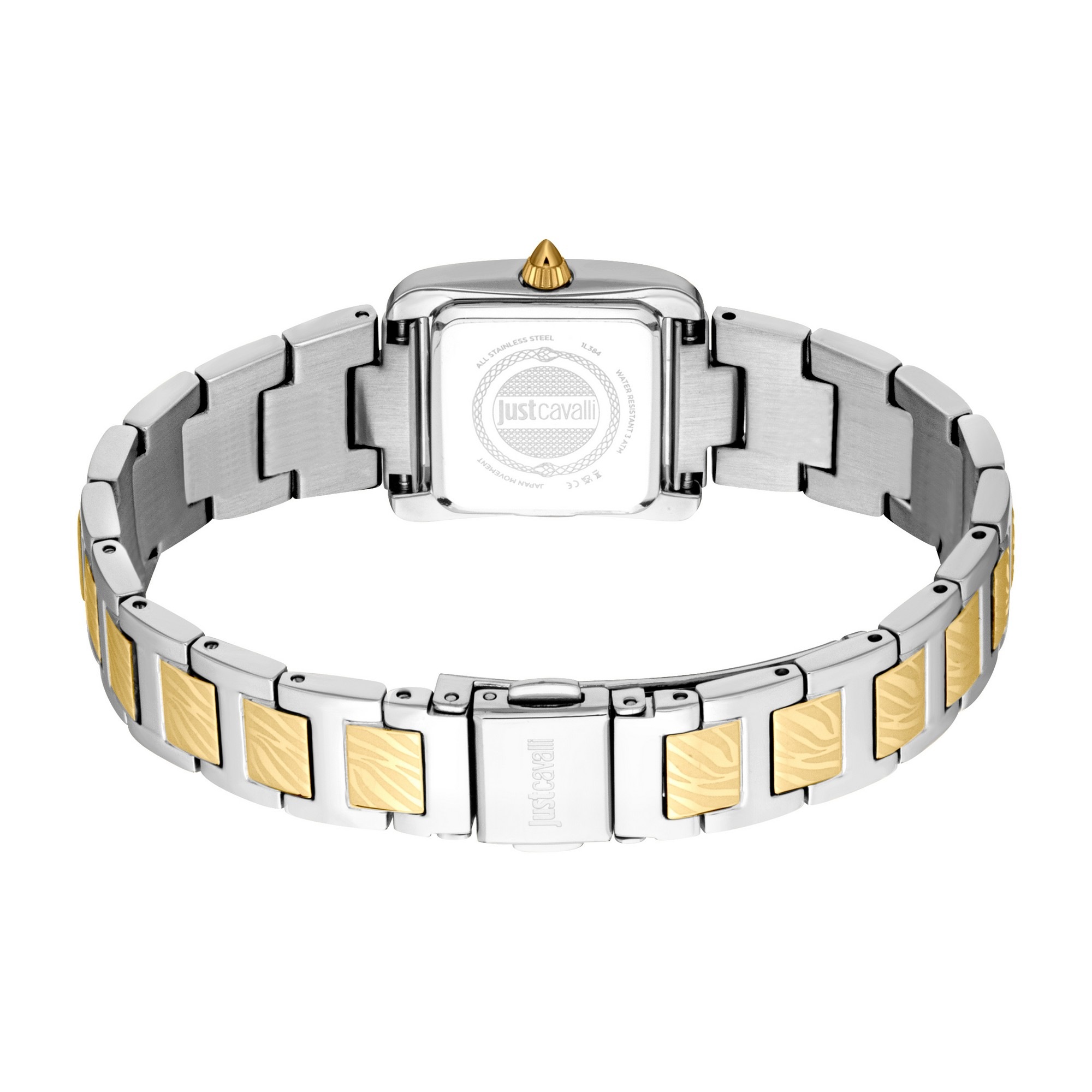 Just Cavalli Time Quarzuhr »Sera«, Armbanduhr, Damenuhr, Edelstahlarmband, analog, Kristallsteine