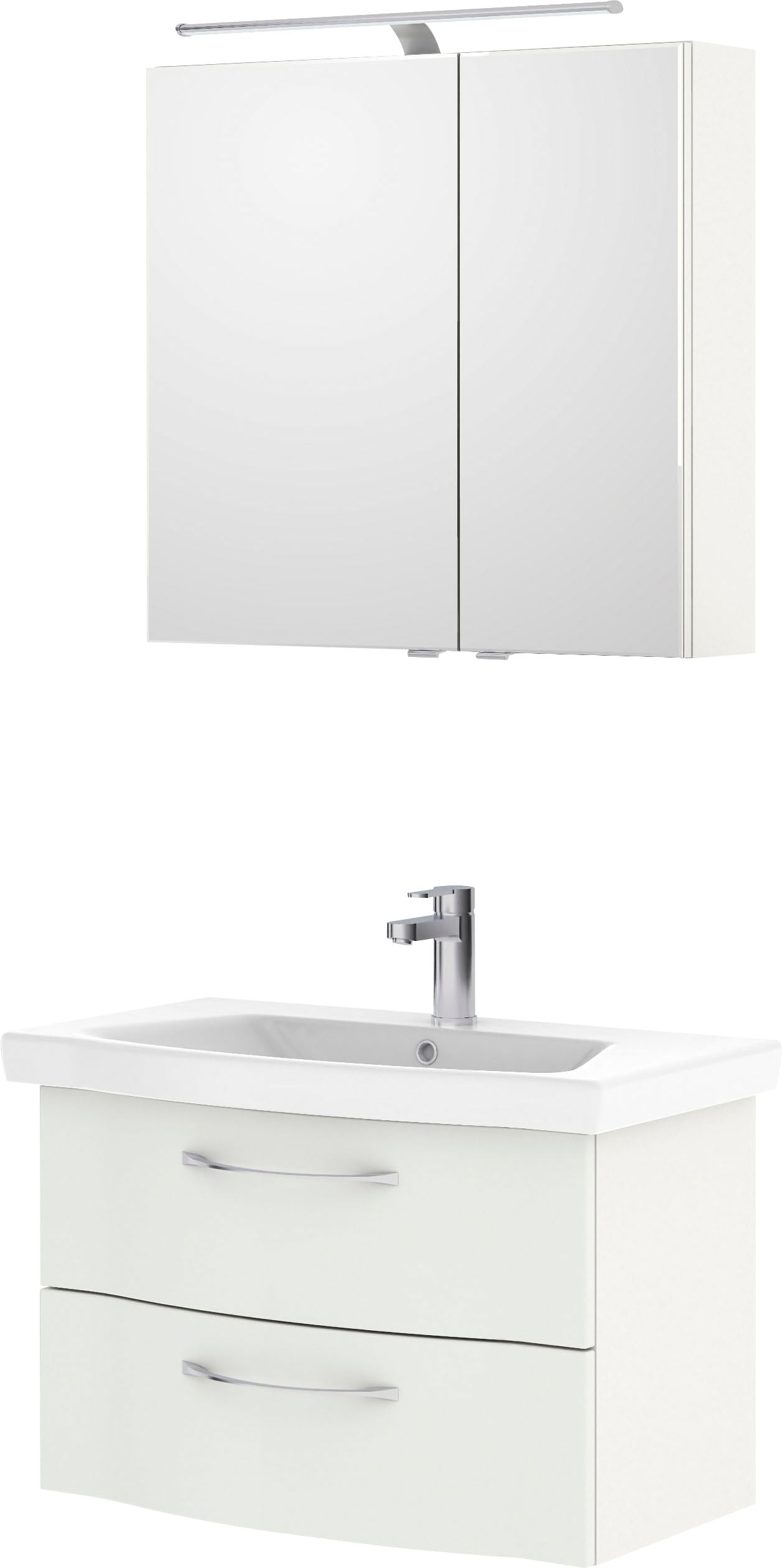 Saphir Badmöbel-Set »6005 Sprint 2-teilig, Keramik-Waschtisch mit LED-Spieg günstig online kaufen