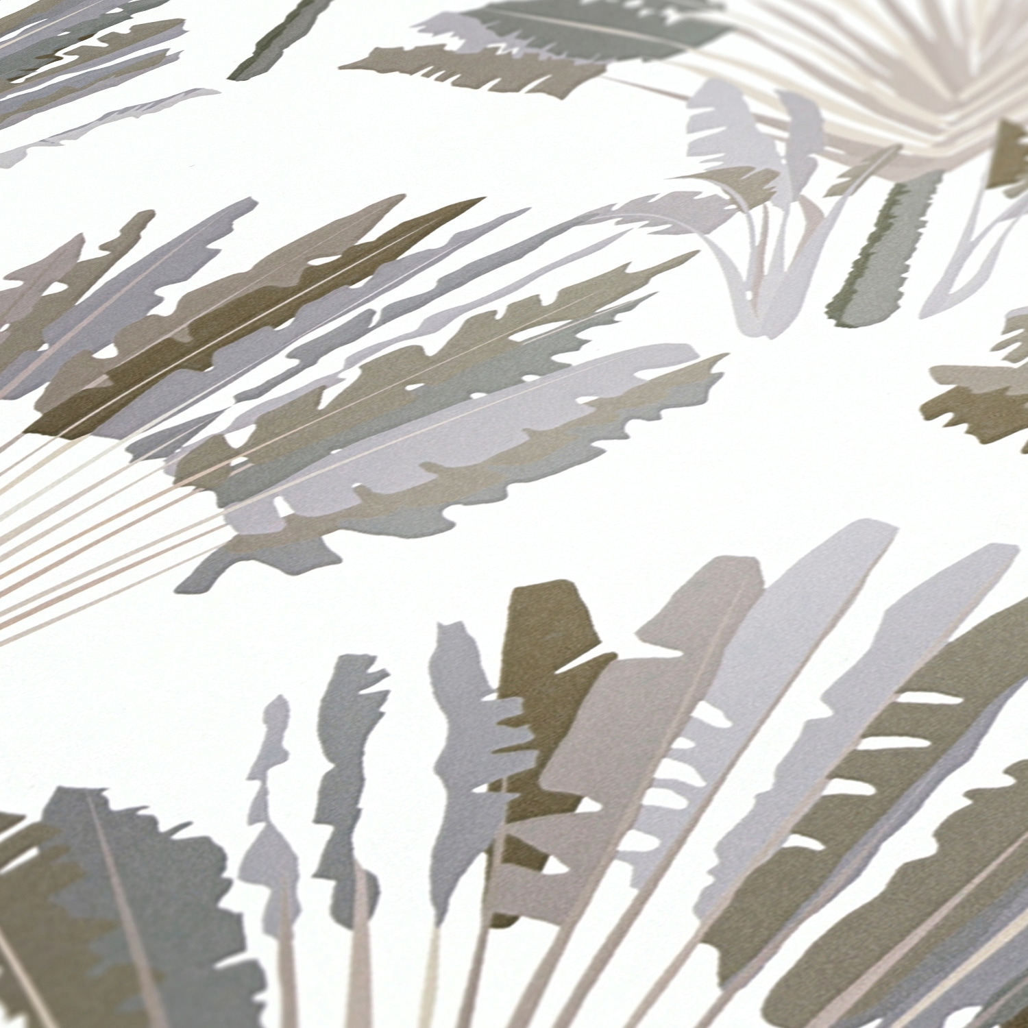 Architects Paper Vliestapete »Jungle Chic«, floral-botanisch-tropisch, Palmentapete Tapete Dschungel Federn Tapeten Wohnzimmer Schlafzimmer