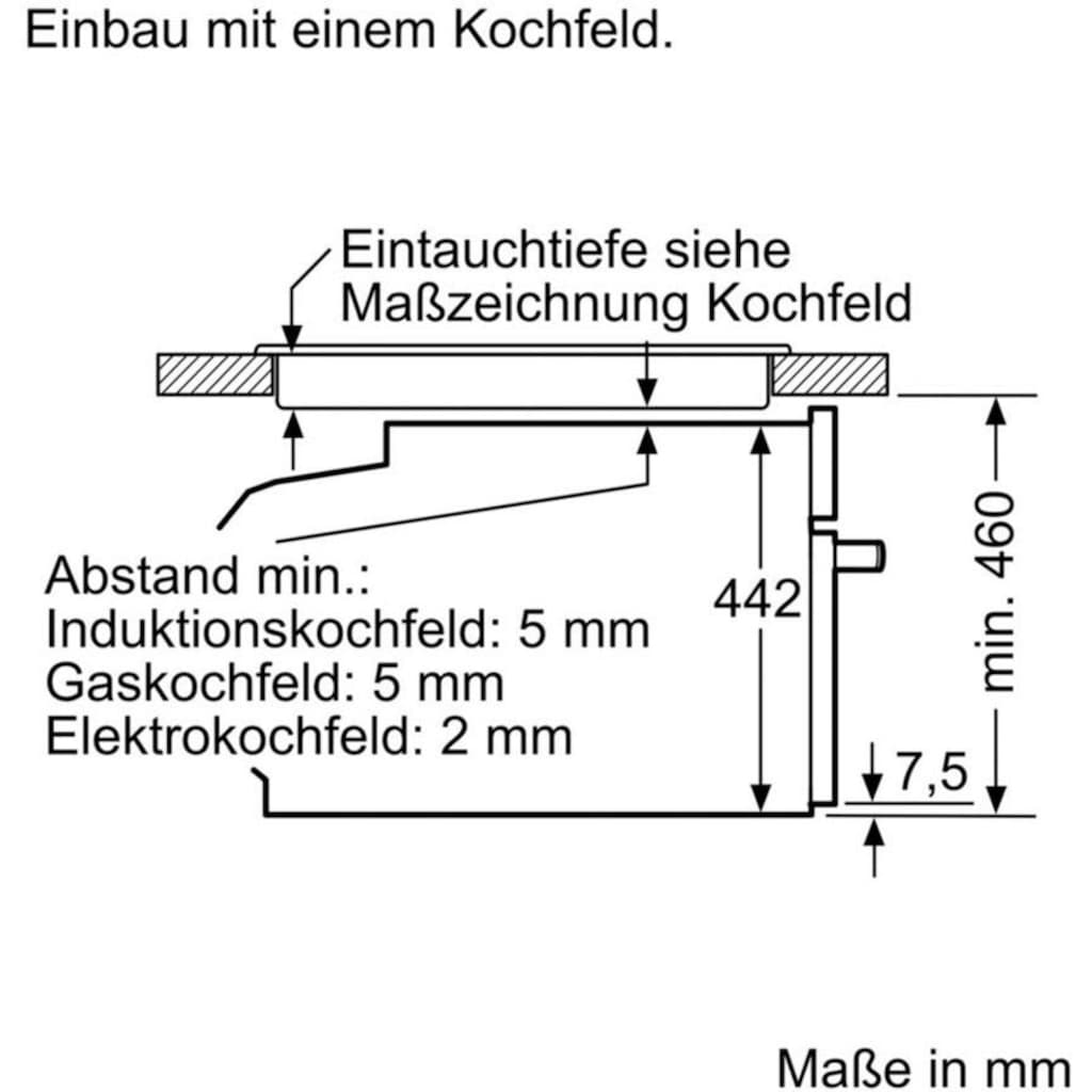 SIEMENS Dampfbackofen »CS636GBS2«, iQ700, CS636GBS2, mit Teleskopauszug nachrüstbar