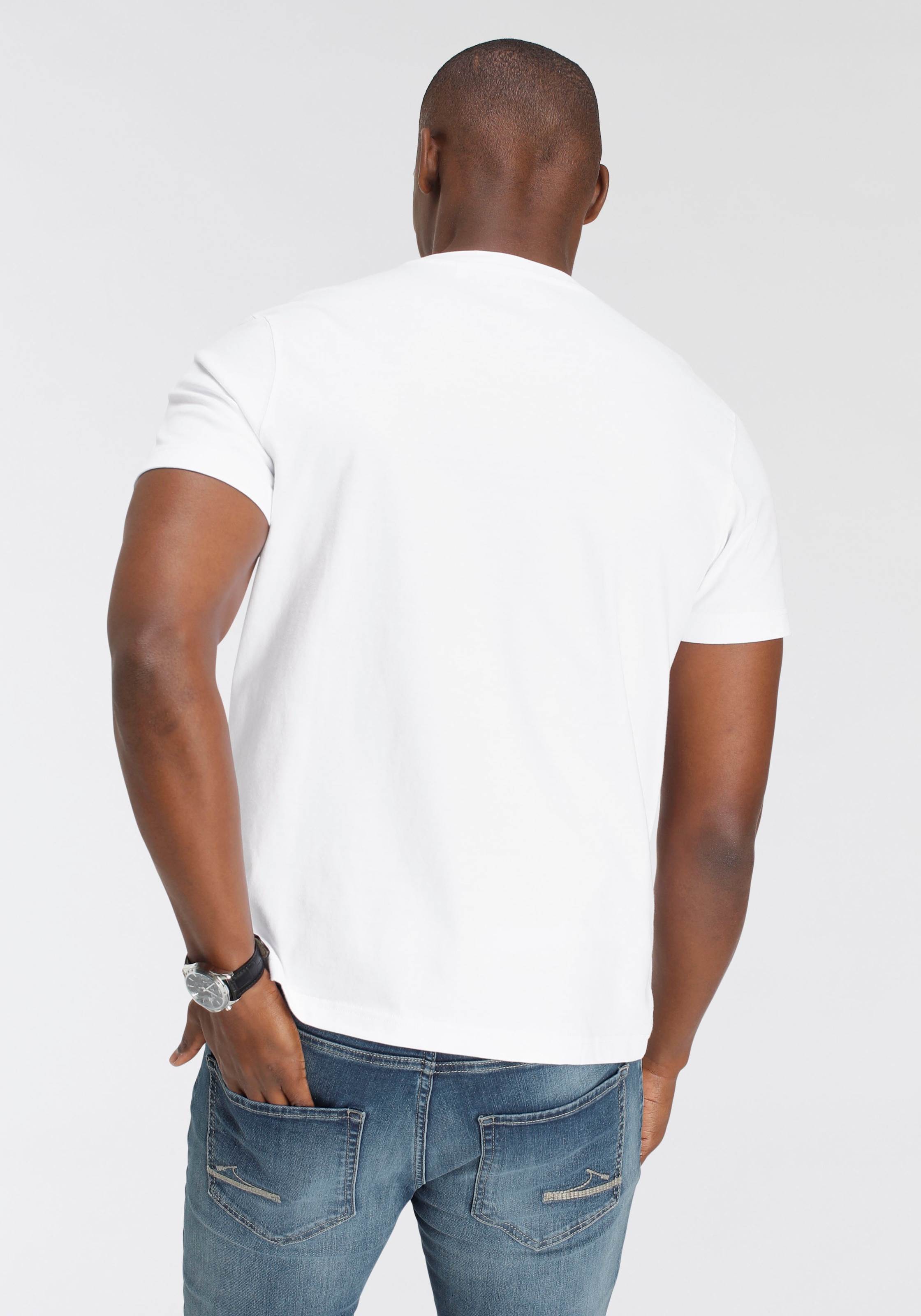 DELMAO T-Shirt, Kurzarm, mit coolem Print, Rundhalsausschnitt, aus 100% Baumwolle