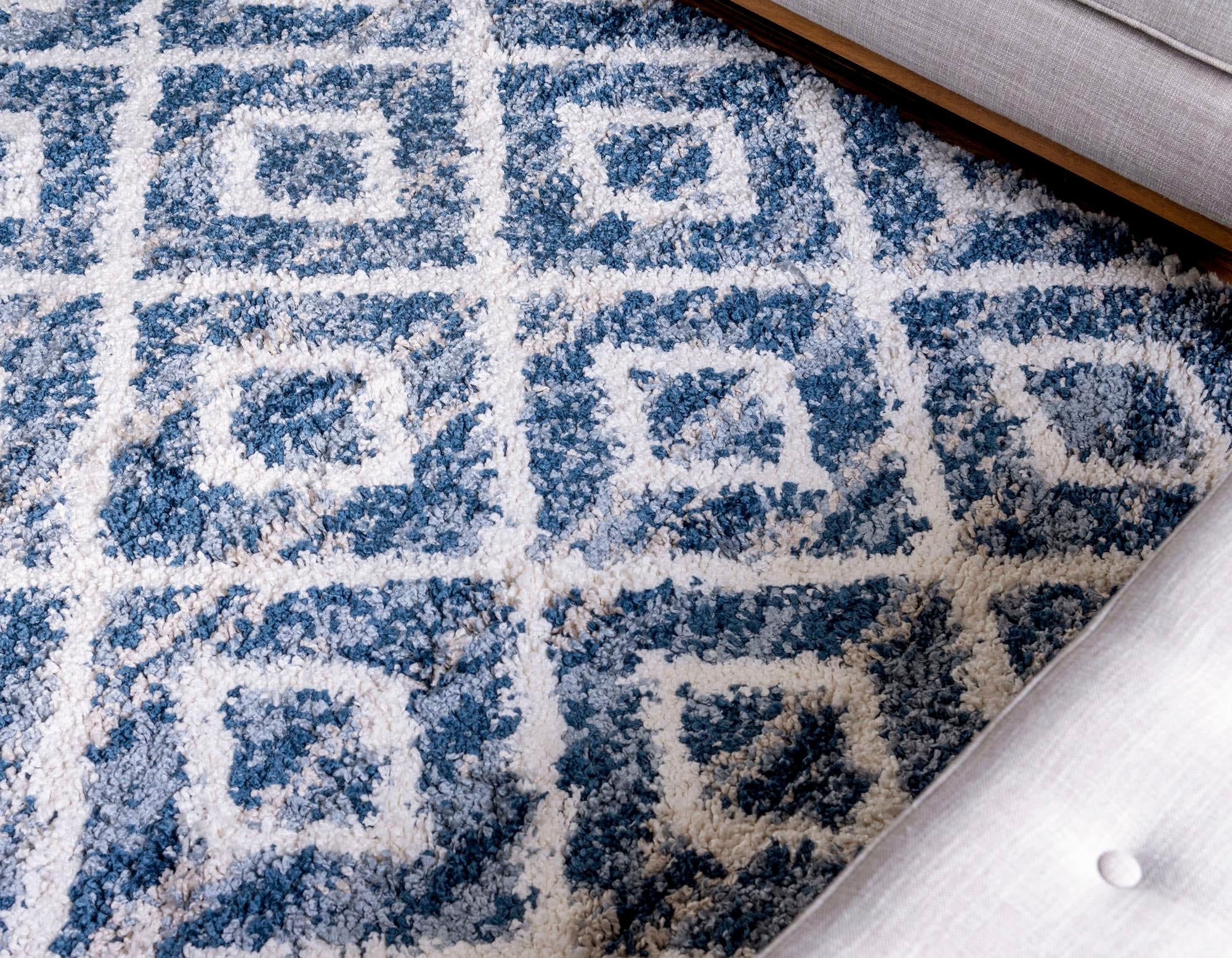 Myflair Möbel & Accessoires Hochflor-Teppich »Top Shag, LAGERRÄUMUNG!«, rechteckig, 32 mm Höhe, gewebt, Rauten Design, melierte Optik, weich & kuschelig, mit Fransen