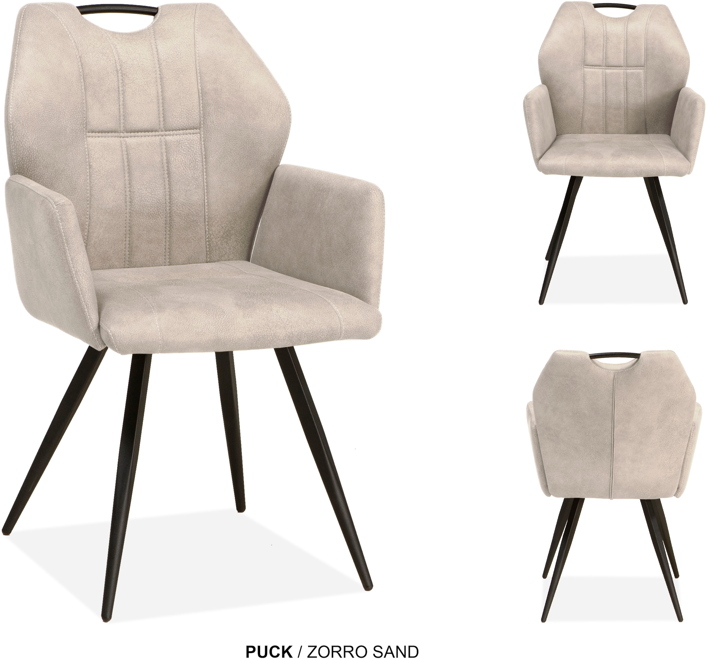 OMG Design Esszimmerstuhl »Puck« (Set) 2 Stk.Esszimmerstuhl, pflegeleichter Bezug
