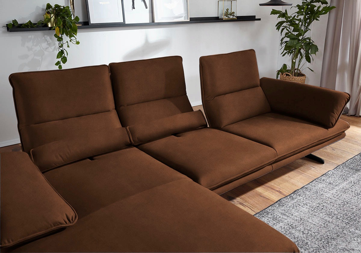 W.SCHILLIG Ecksofa »broadway, Designsofa mit tollem Sitzkomfort«, Sitztiefe günstig online kaufen