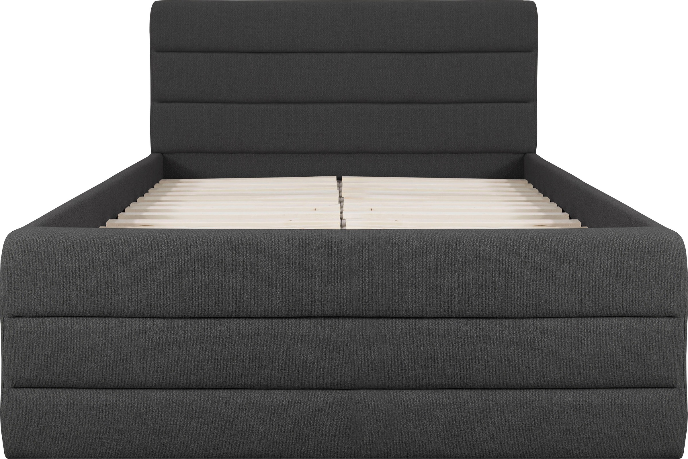 OTTO products Polsterbett »Merrit«, Quernaht im Kopf- und Fußteil, in 5 Breiten, auch in 220 cm Länge
