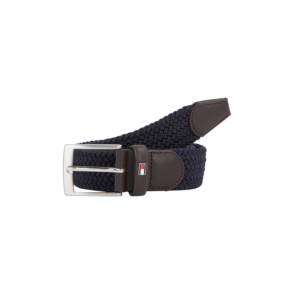 Tommy Hilfiger Stoffgürtel »New Adan Belt 3,5 cm«, NEW ADAN BELT aus geflochtenem Stretch-Gurtbandgewebe