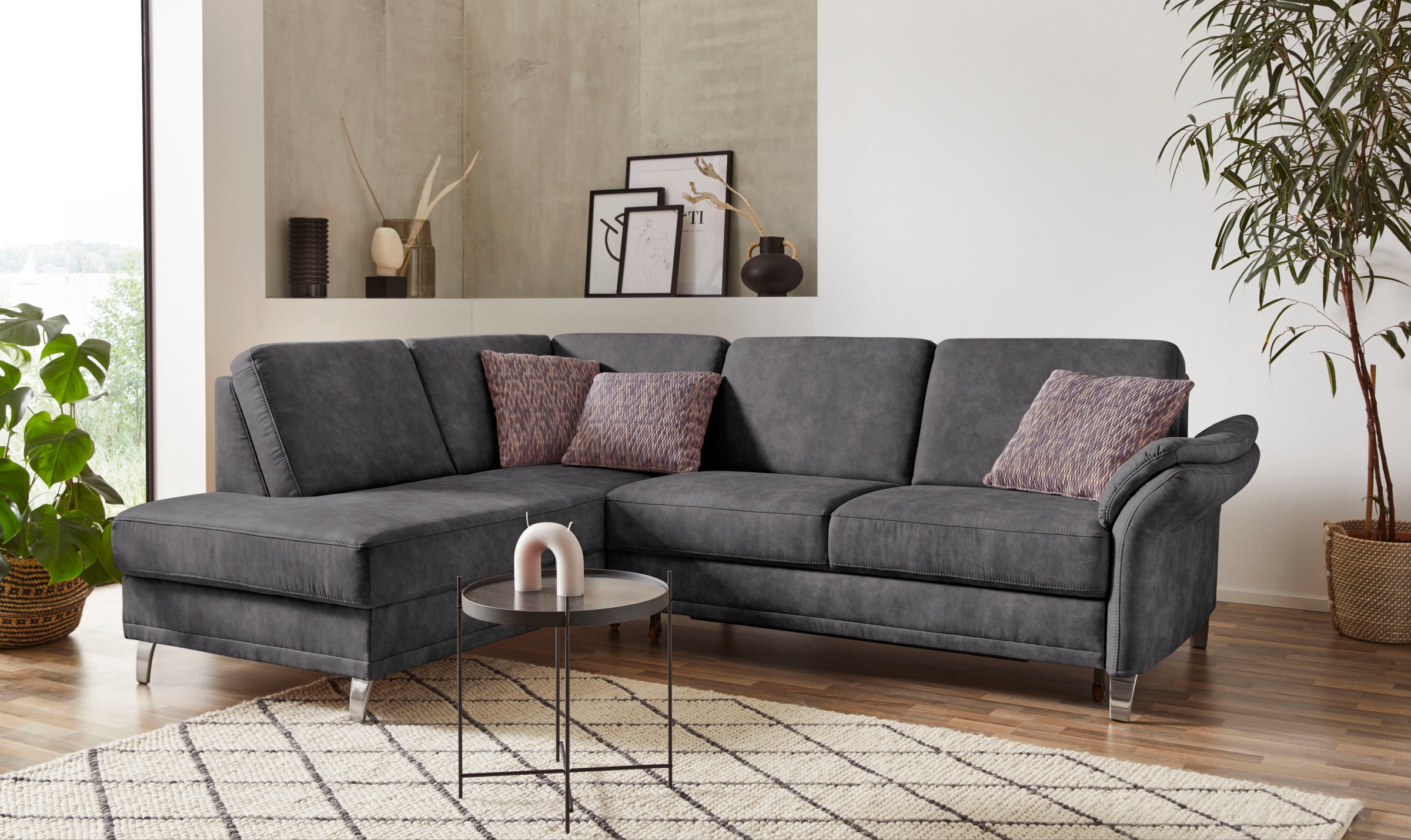 sit&more Ecksofa »Clio L-Form«, wahlweise mit Bettfunktion und Bettkasten, günstig online kaufen