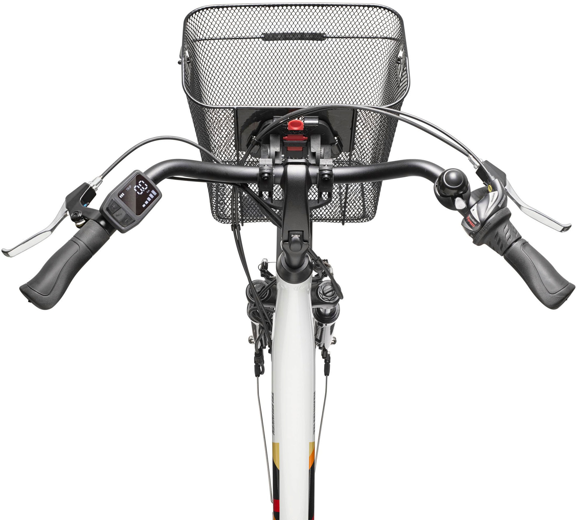 Telefunken E-Bike »Multitalent RC822«, 7 Gang, Shimano, Tourney, Frontmotor 250 W, (ca. 100 km Reichweite-2 V-Bremsen-Beleuchtung-Straßenzulassung), Elektrofahrrad, Damen Herren, 28 Zoll, 36,9 V, 531,3 Wh Akku, Pedelec