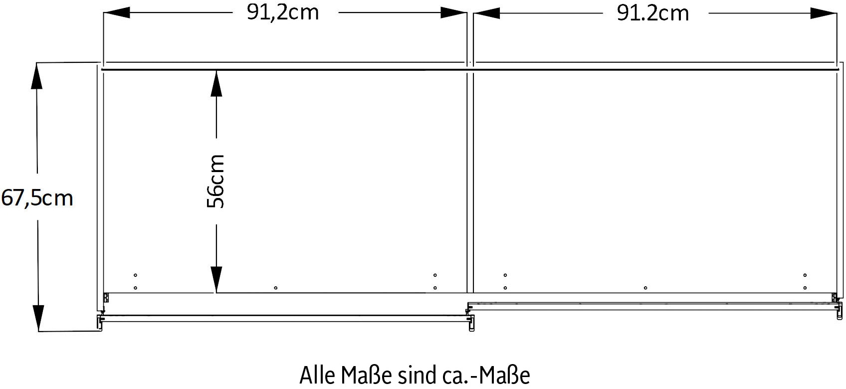 STAUD Schwebetürenschrank »Includo, Made in Germany«, vier verschiedene Ausstattungsvarianten