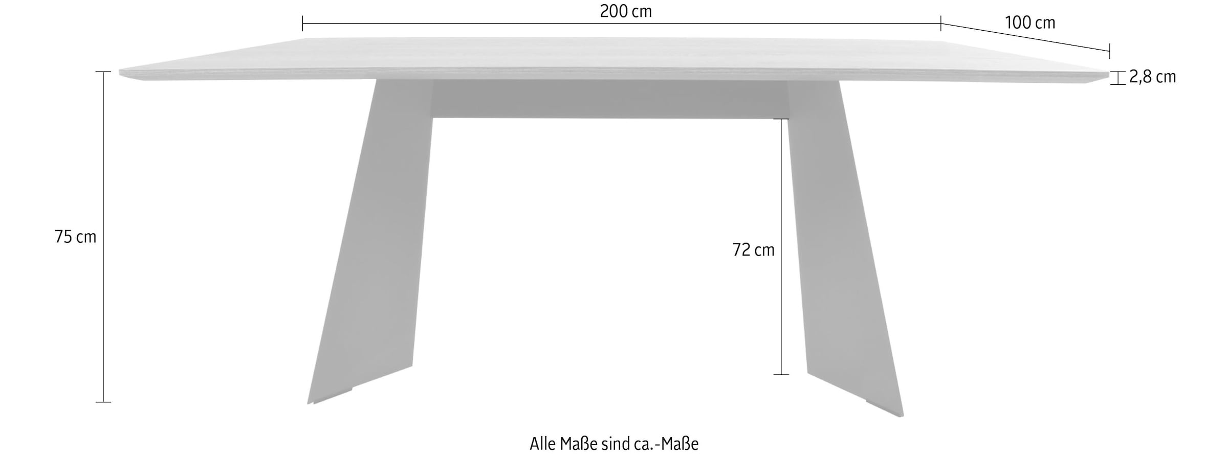 K+W Komfort & Wohnen Esstisch »Cube«, in Nachbildung Risseiche dunkel, Untergestell in 2 Farben