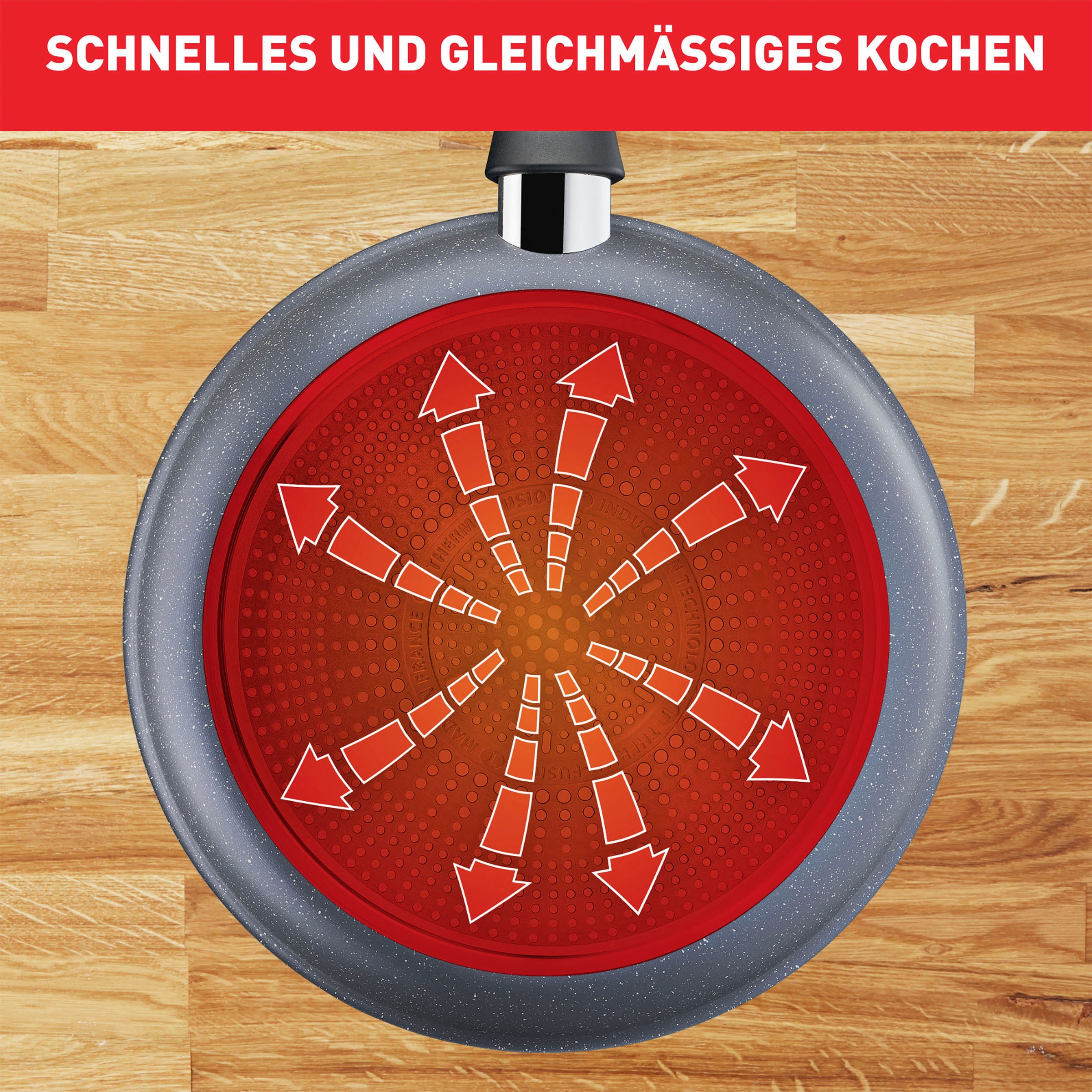 Tefal Pfannen-Set »Healthy Chef«, Aluminium, (Set, 2 tlg., je 1 Pfanne Ø 24 und 28 cm), Mineralia+ Antihaftversiegelung, Thermo-Signal, Induktion