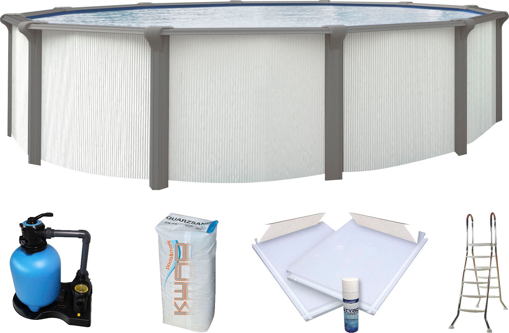 KWAD Rundpool »»Supreme« all in Premium Folie« ØxH: 460x132cm, inkl. Bodenisolationsset