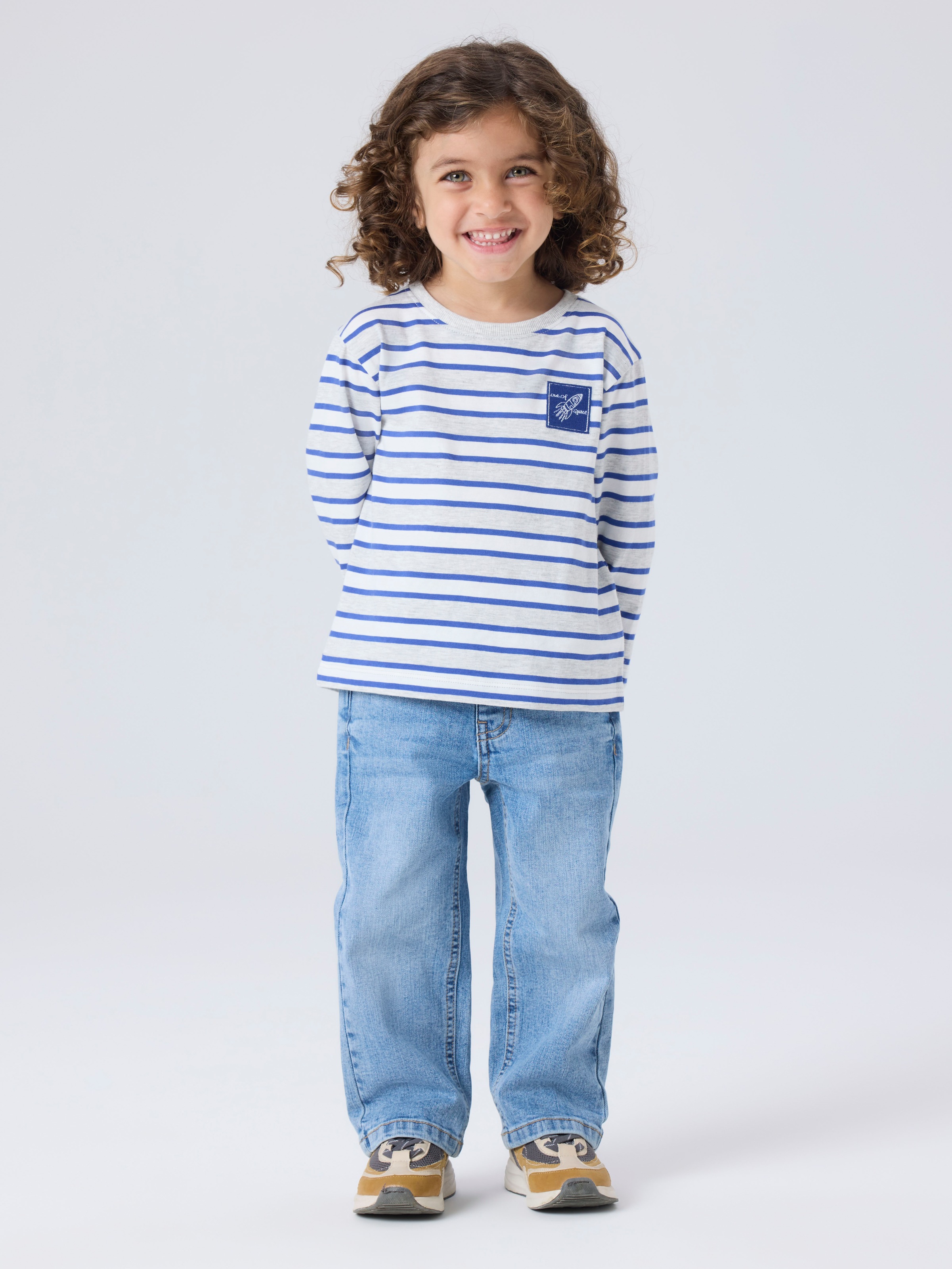 Name It Langarmshirt »NMMKRISTIAN LS NREG TOP PB« Baumwolle, regular fit