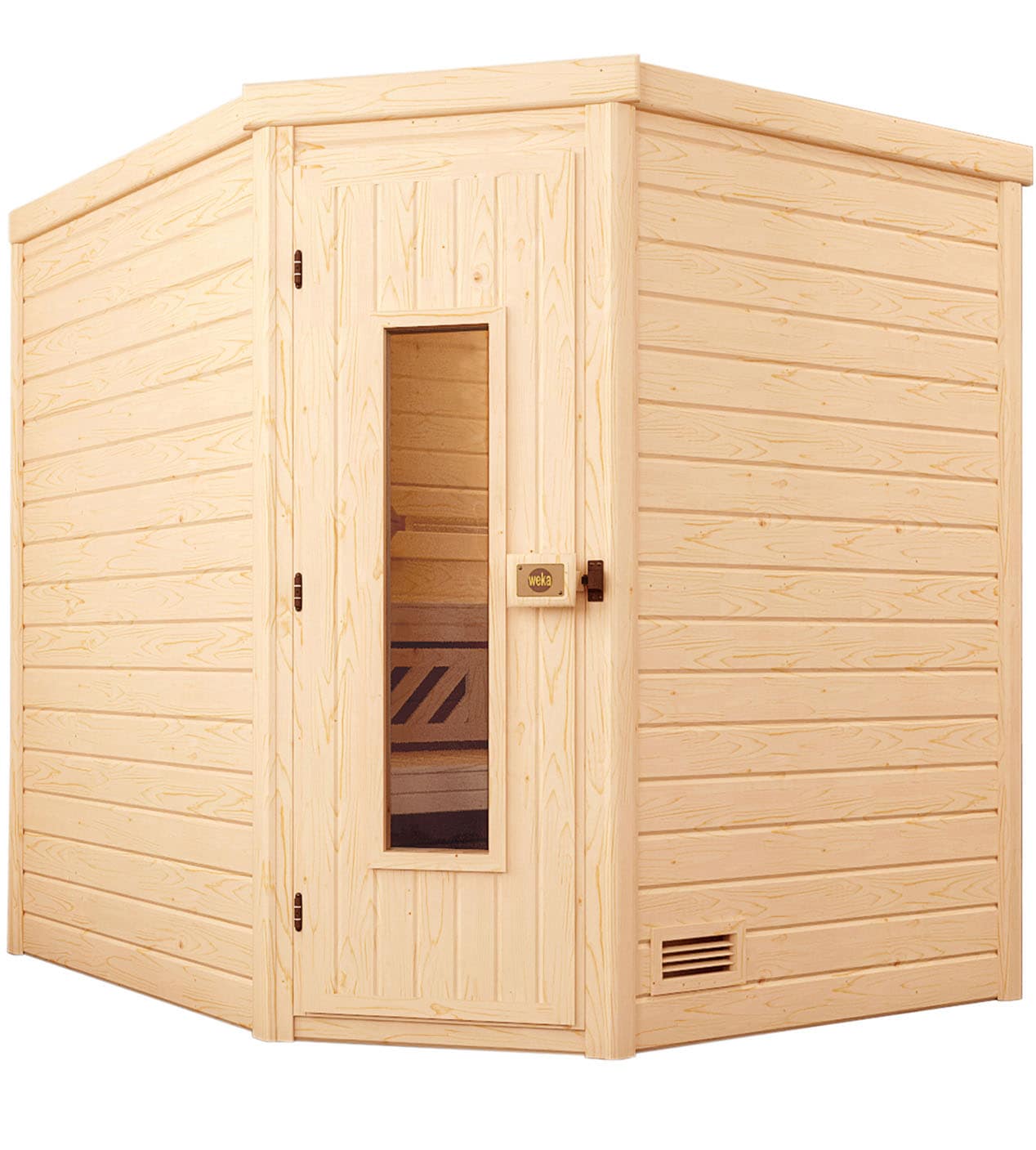 Weka Massivholzsauna Turku 2 Sparset 9 kW BioS Holztür günstig online kaufen