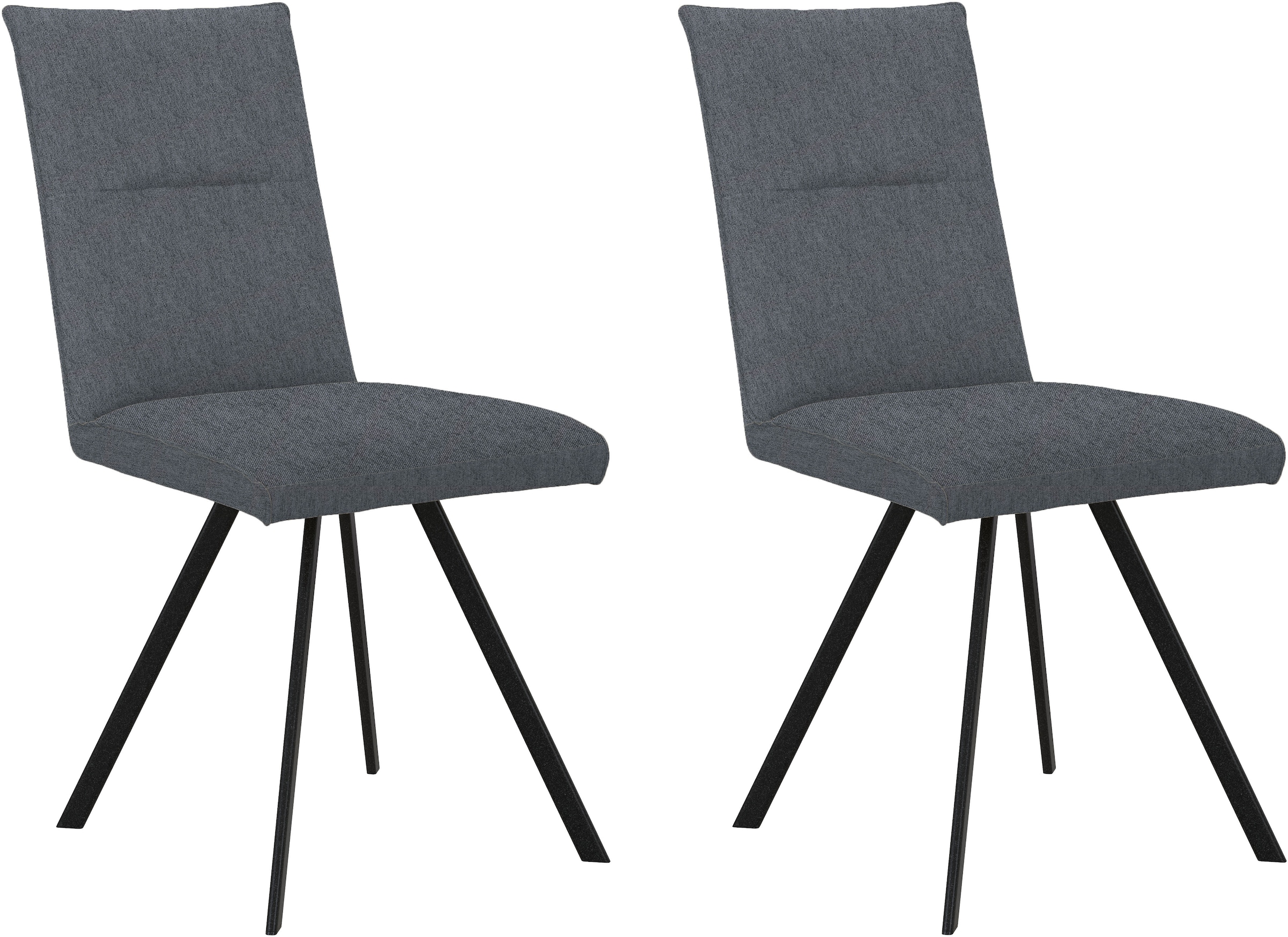 Home affaire 4-Fußstuhl »Sava«, (Set), 2 St., Struktur, Metallgestell günstig online kaufen